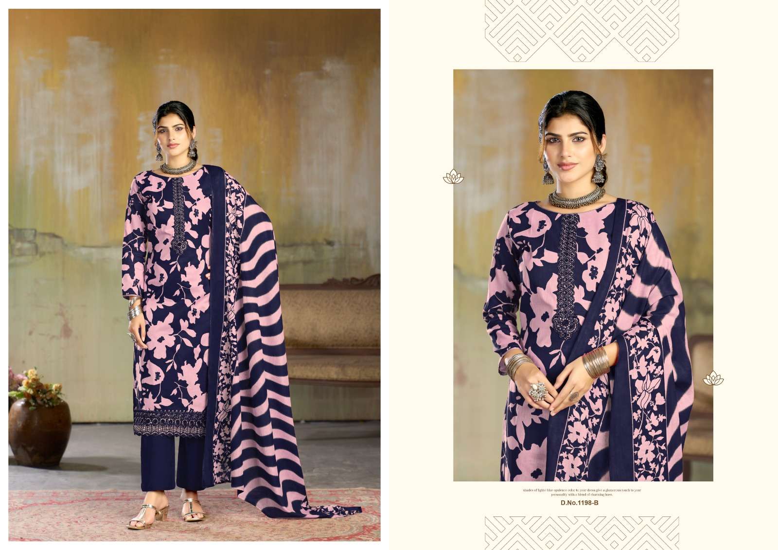 RADHIKA FASHION AZARA FITOOR LAWN COTTON DIGITAL PRINT WITH FANCY WORK SUIT