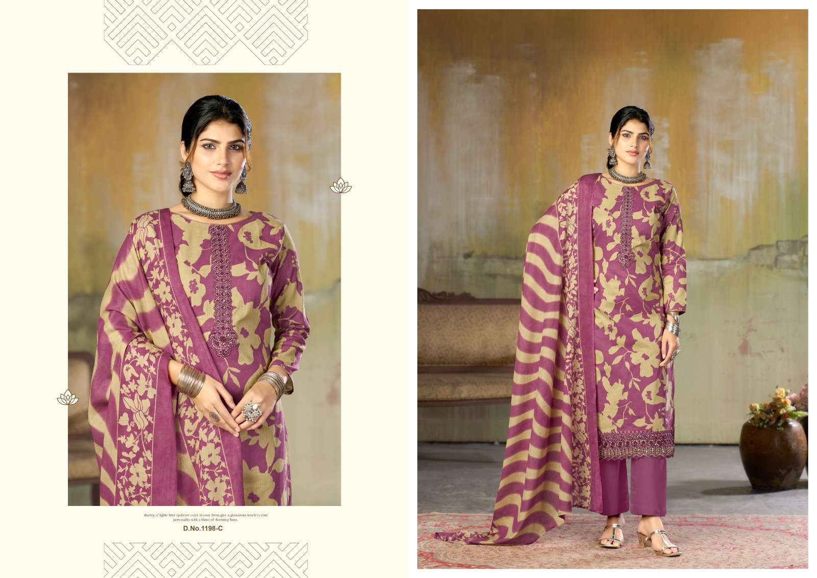 RADHIKA FASHION AZARA FITOOR LAWN COTTON DIGITAL PRINT WITH FANCY WORK SUIT