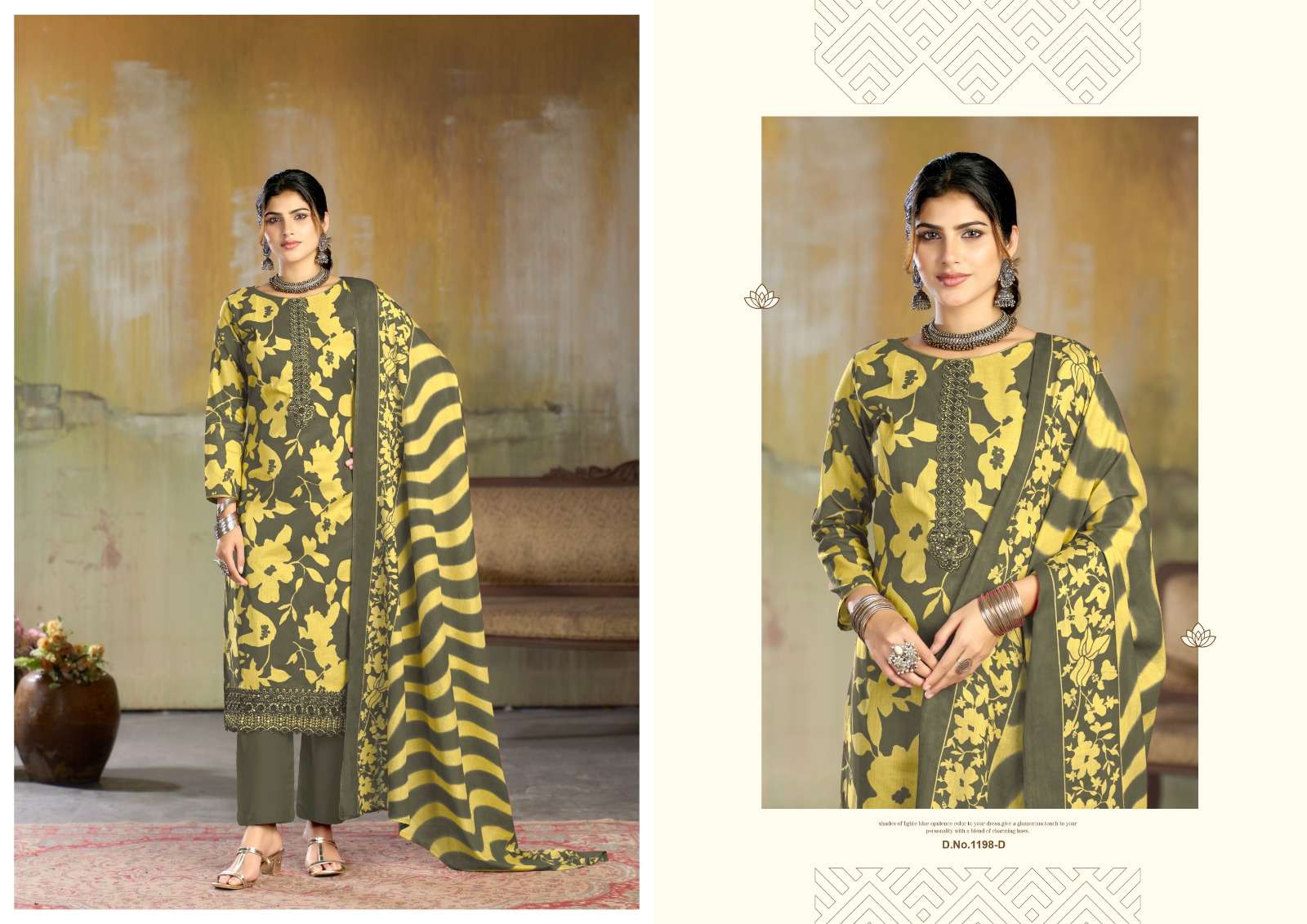 RADHIKA FASHION AZARA FITOOR LAWN COTTON DIGITAL PRINT WITH FANCY WORK SUIT