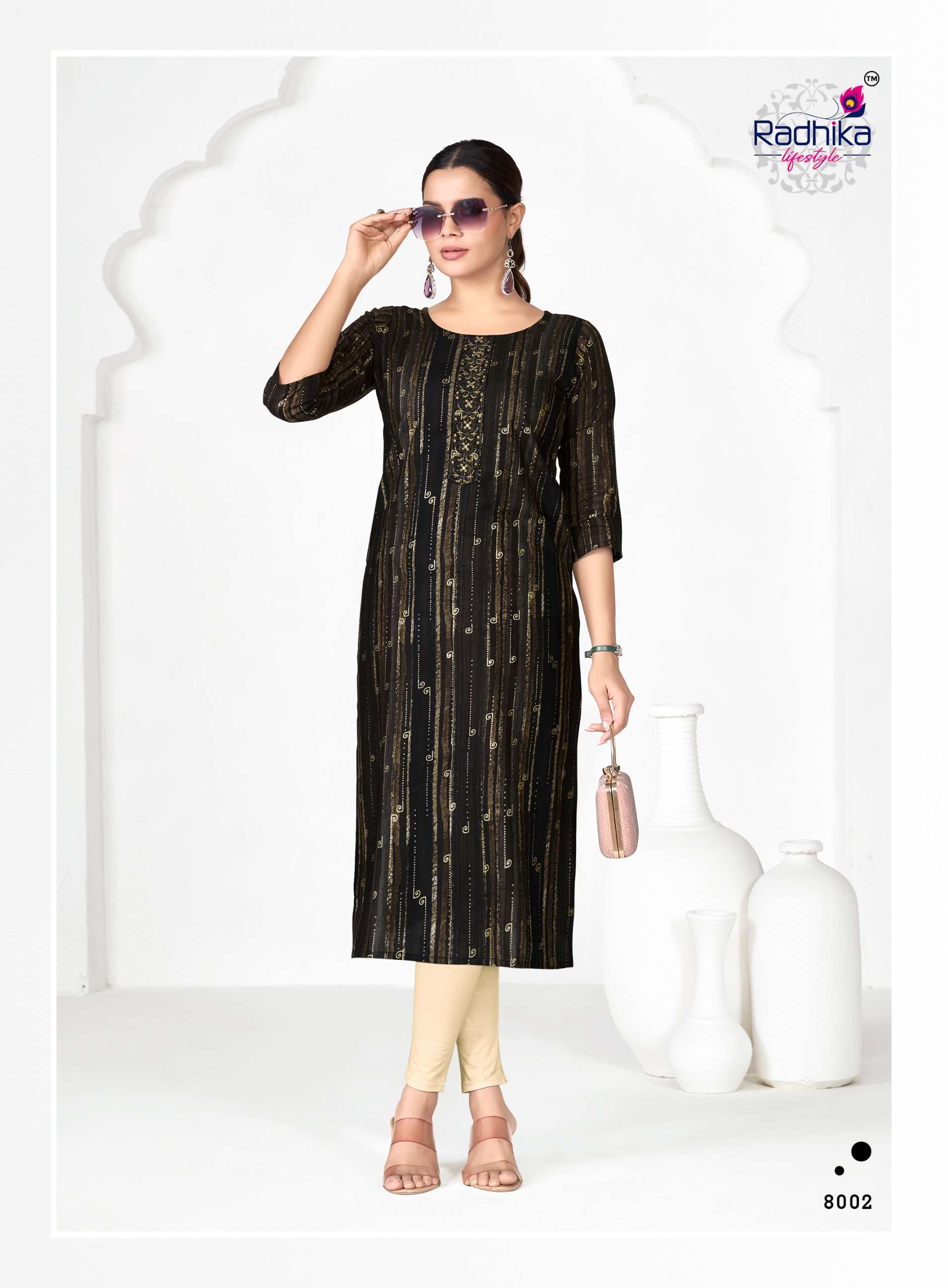 RADHIKA LIFESTYLE ALISHA VOL 8 RAYON PRINT FANCY WEAR LADIES KURTI 