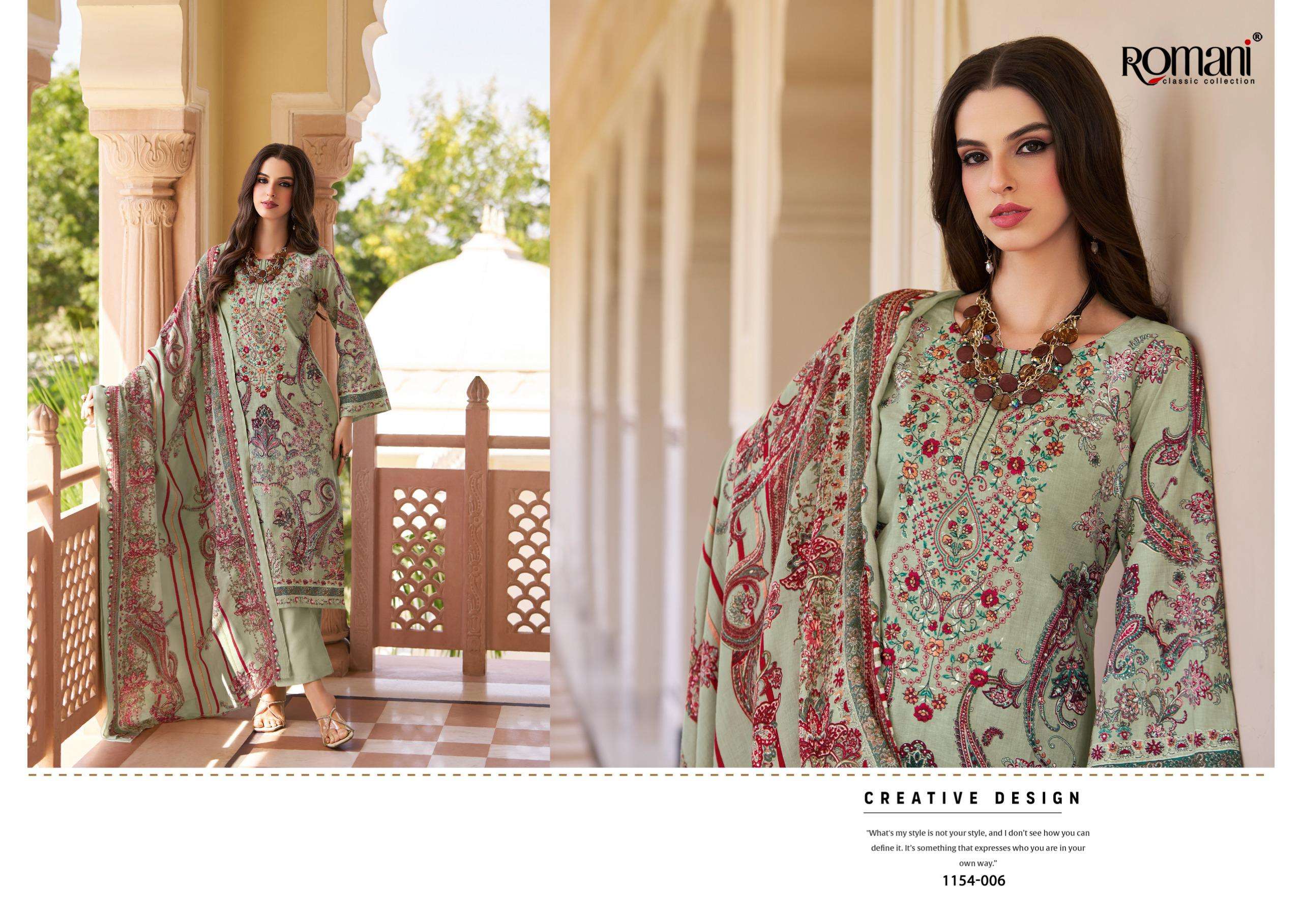 ROMANI AARZU VOL 34 COTTON DIGITAL PRINT WITH FANCY WORK SUIT