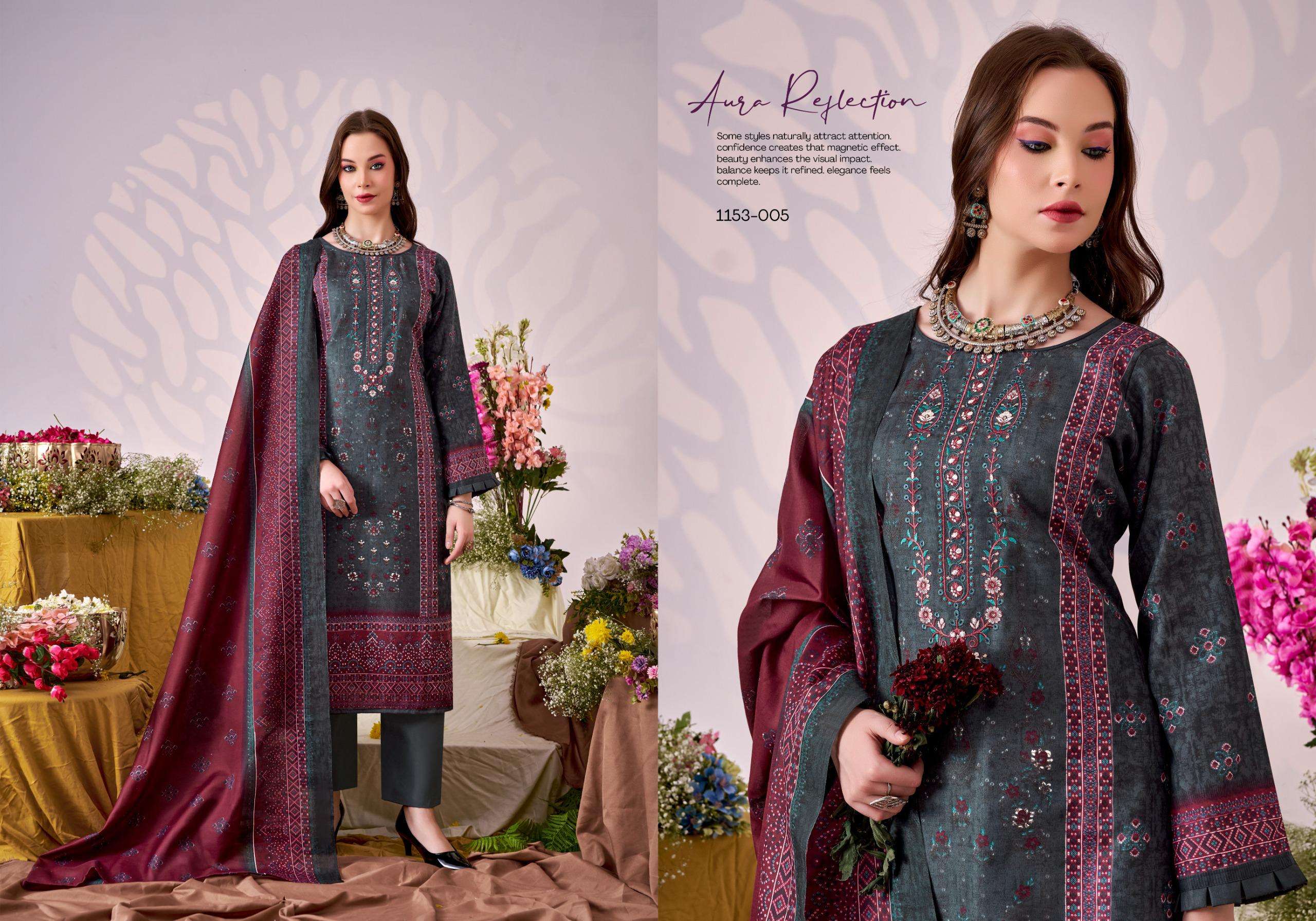 ROMANI BIN KAREEM VOL 5 COTTON DIGITAL PRINT WITH FANCY WORK SUIT	