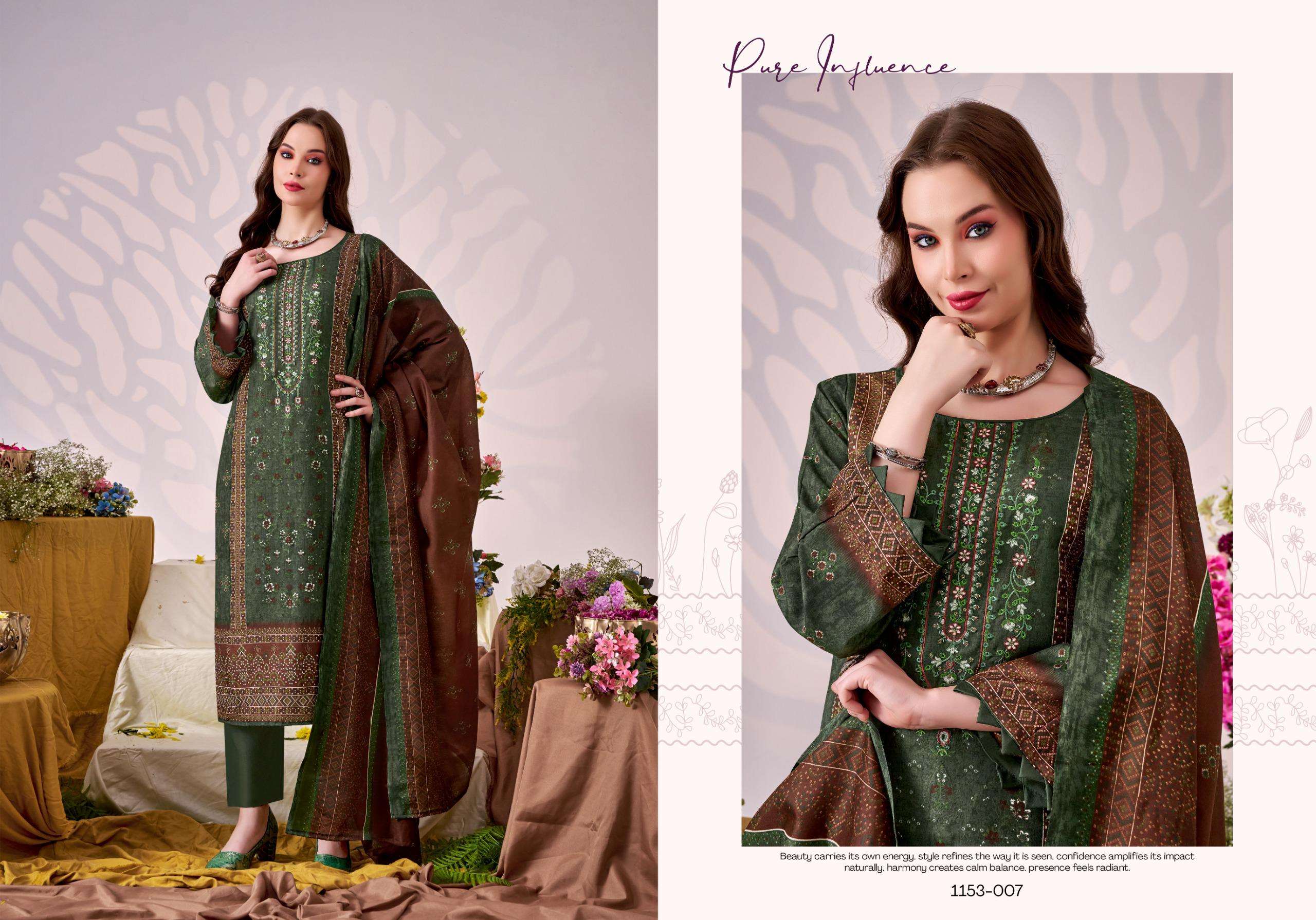 ROMANI BIN KAREEM VOL 5 COTTON DIGITAL PRINT WITH FANCY WORK SUIT	