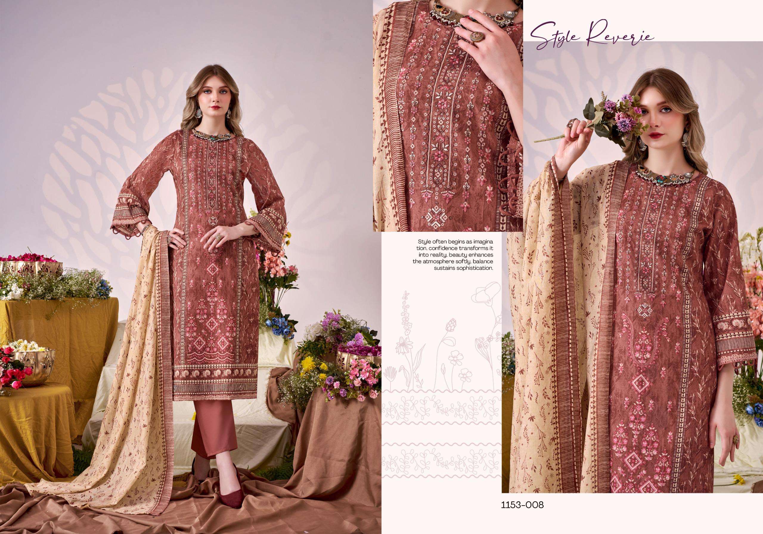 ROMANI BIN KAREEM VOL 5 COTTON DIGITAL PRINT WITH FANCY WORK SUIT	