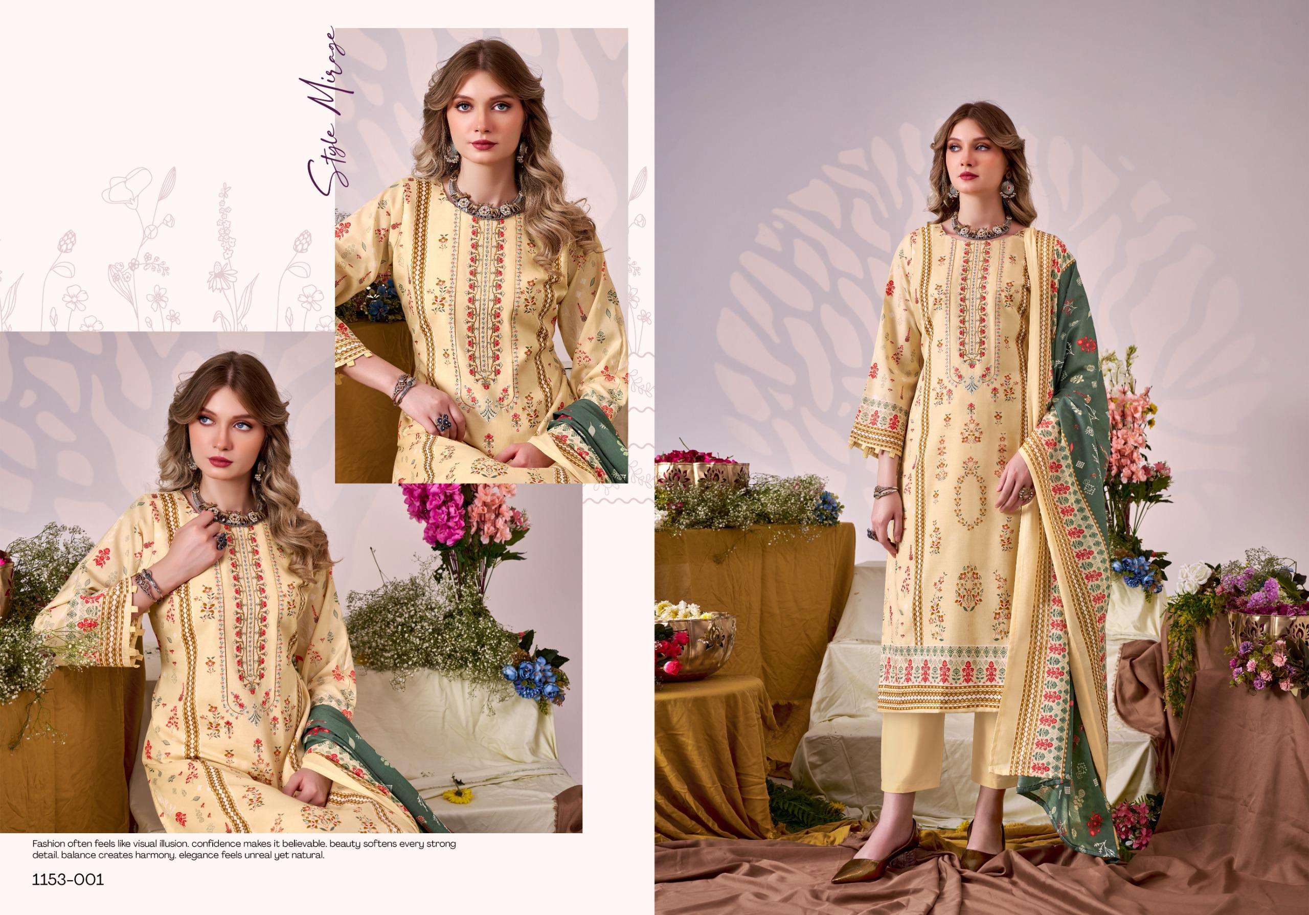 ROMANI BIN KAREEM VOL 5 COTTON DIGITAL PRINT WITH FANCY WORK SUIT	