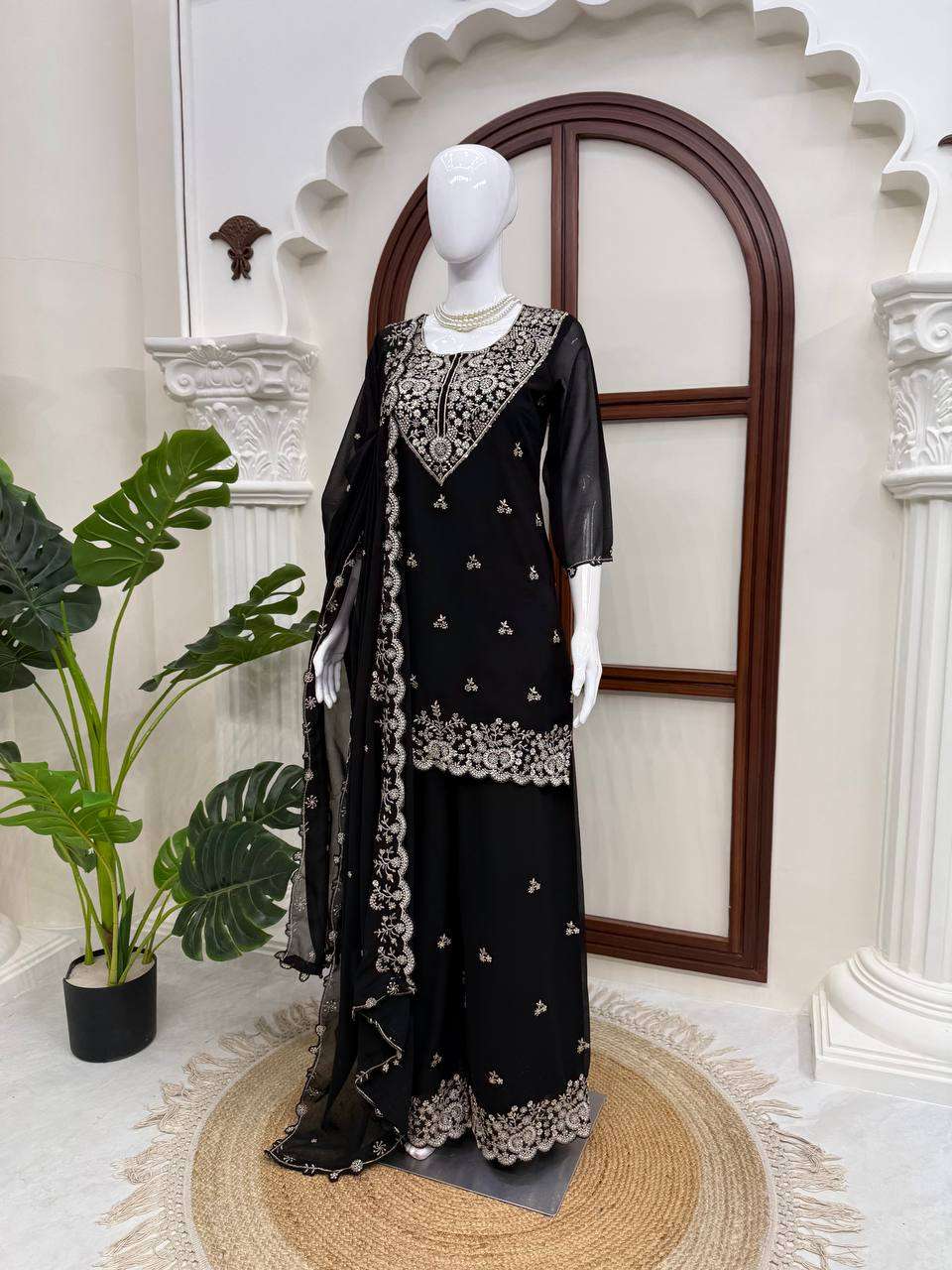 RTC 6031 GEORGETTE SEQUENCE EMBROIDERY DESIGNER WORK PARTY WEAR LADIES SUIT