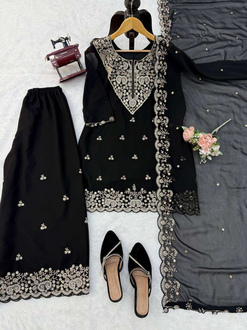 RTC 6031 GEORGETTE SEQUENCE EMBROIDERY DESIGNER WORK PARTY WEAR LADIES SUIT