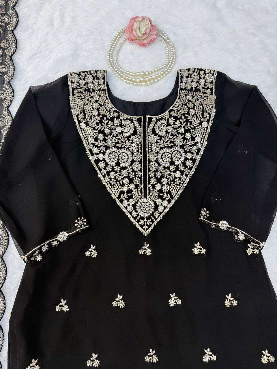 RTC 6031 GEORGETTE SEQUENCE EMBROIDERY DESIGNER WORK PARTY WEAR LADIES SUIT