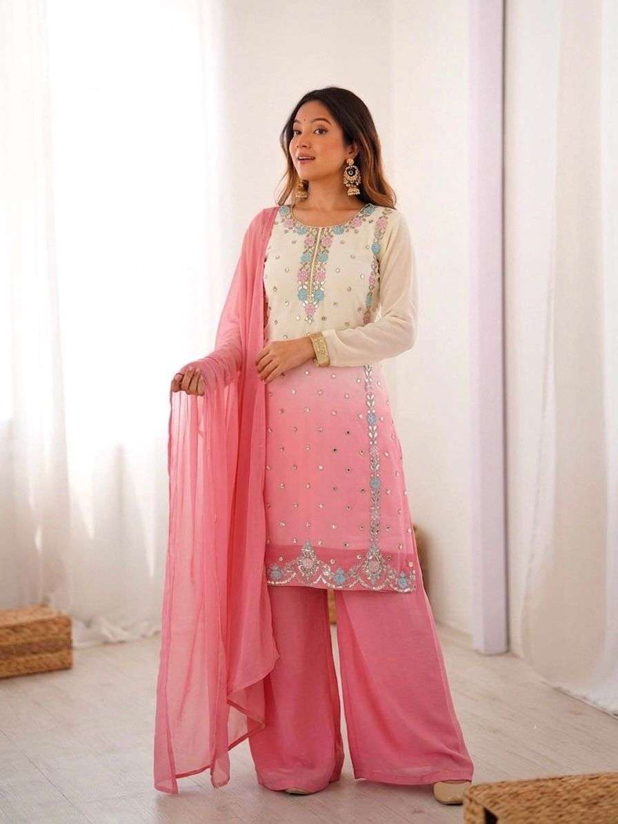 SR 1712 NEW DESIGNS SHADED FABRIC GEORGETTE DESIGNER PARTY WEAR LADIES SUIT