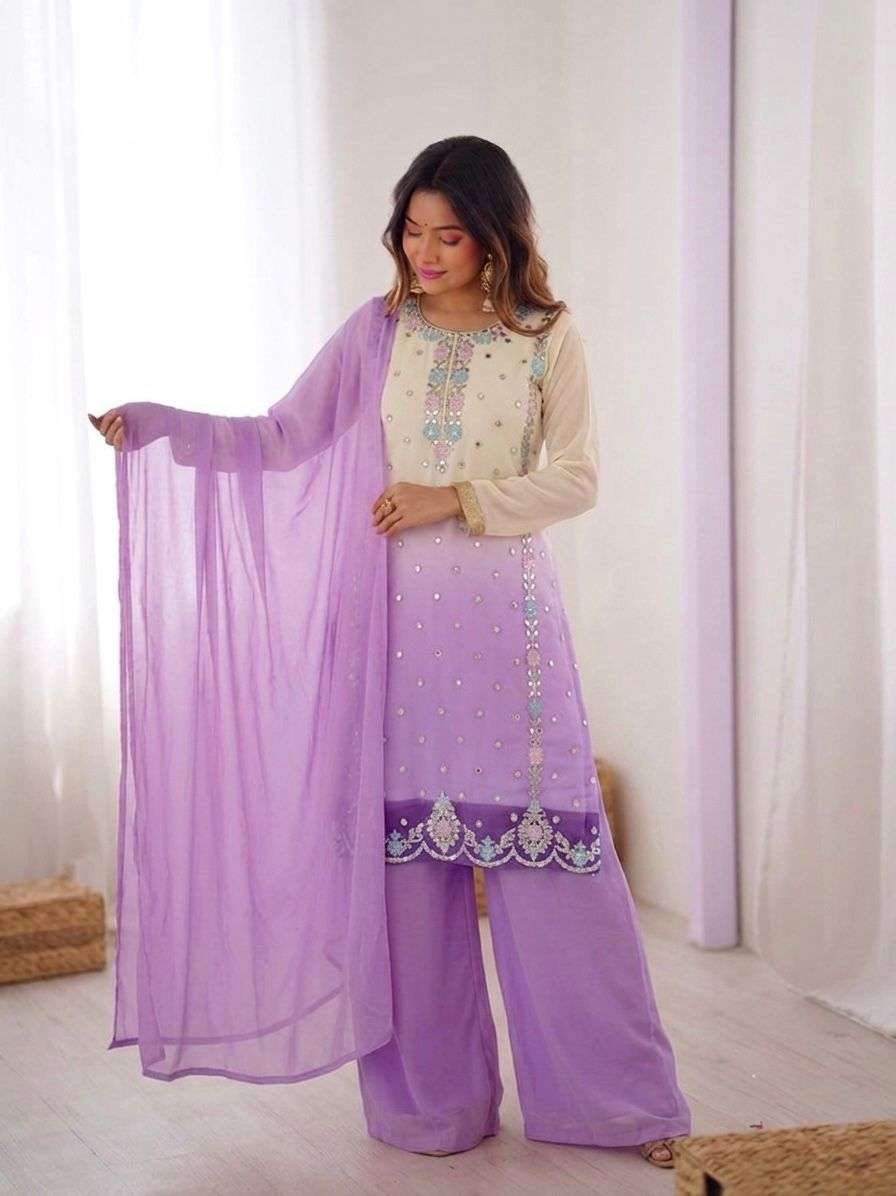 SR 1712 NEW DESIGNS SHADED FABRIC GEORGETTE DESIGNER PARTY WEAR LADIES SUIT