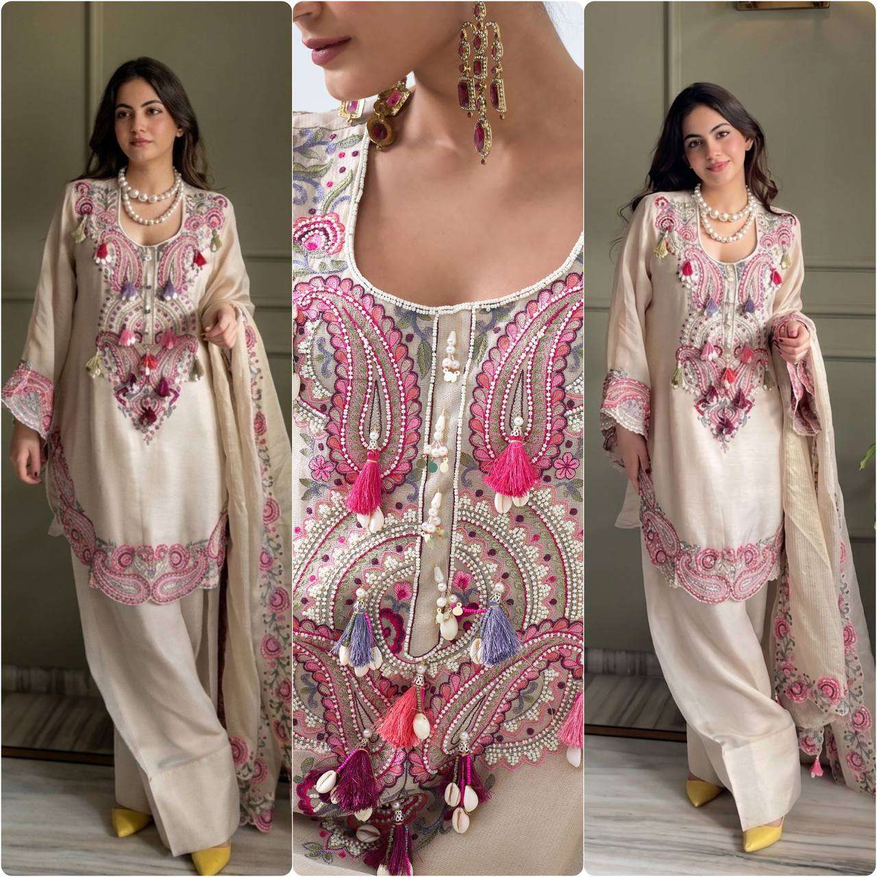 SRK 5348 GEORGETTE BEAUTIFUL EMBROIDERY DESIGNER LOOK SUIT