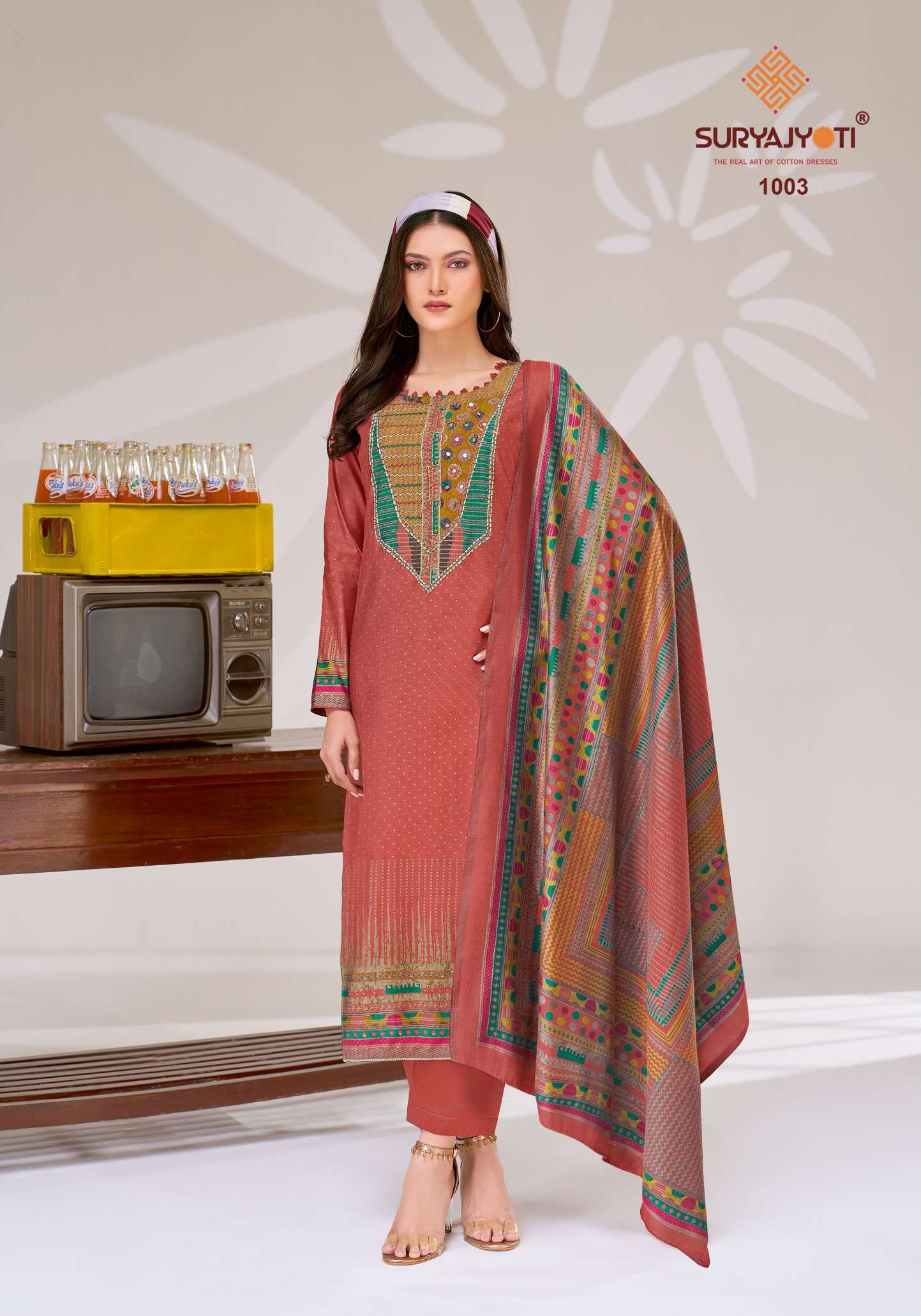 SURYAJYOTI PRISHA VOL 1 MODAL SILK FABRIC FANCY WORKS LADIES SALWAR SUIT