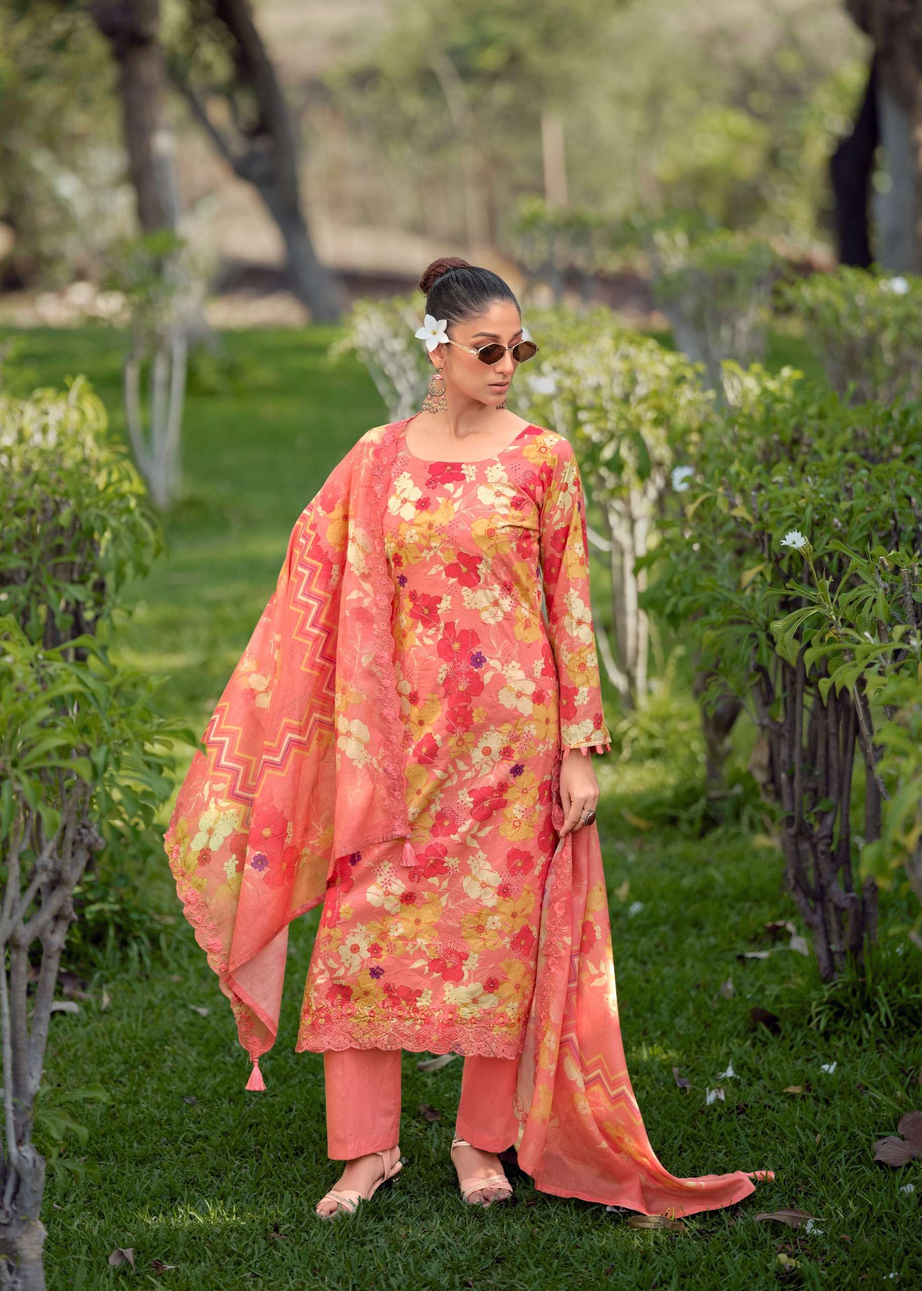 THE HERMITAGE SHOP IZNIK VOL 2 LAWN COTTON DIGITAL PRINT WITH FANCY WORK SUIT