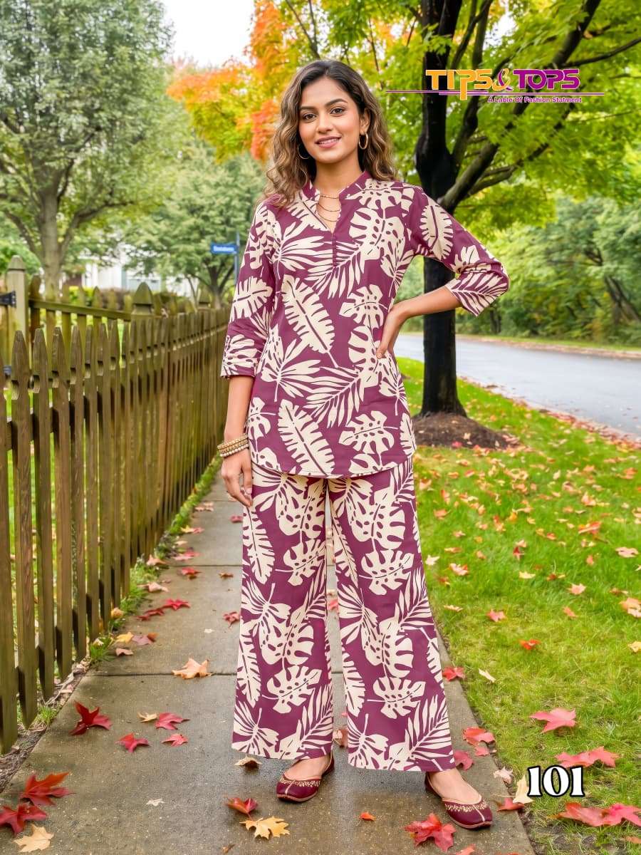 TIPS AND TOPS FASHION BEATS VOL 17 RAYON PRINT FANCY COOL LOOK SUMMER WEAR LADIES CO-ORD SET