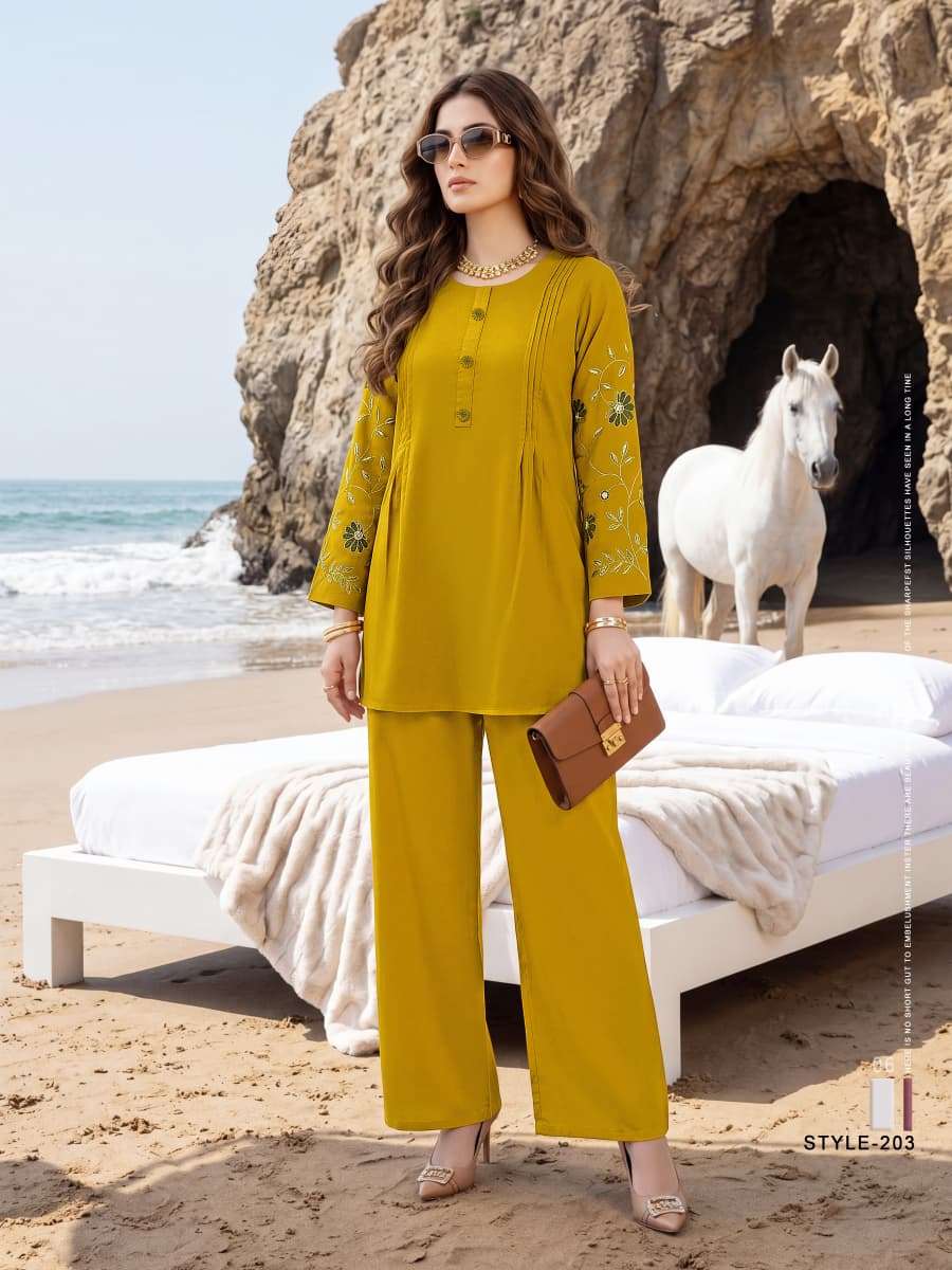 TIPS AND TOPS HONEY RAYON FANCY COOL LOOKS SUMMER WEAR LADIES CO-ORD SET