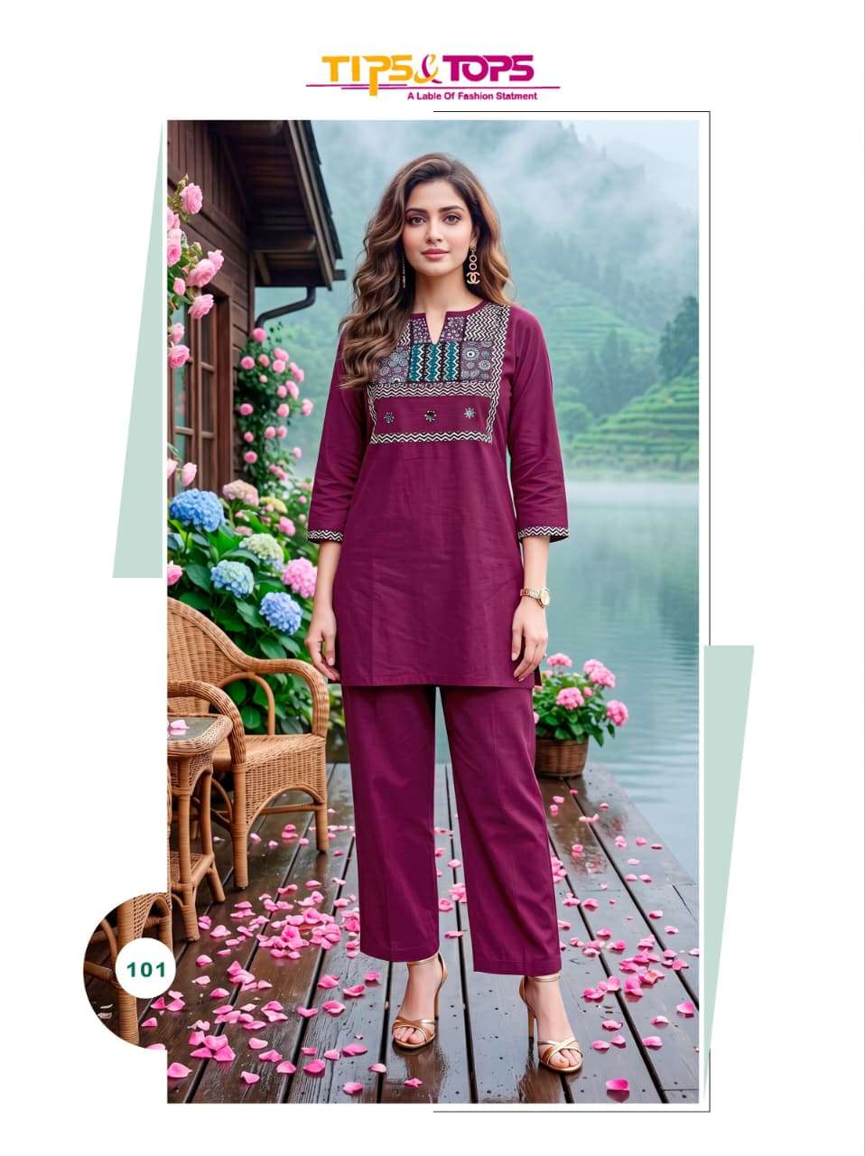 TIPS AND TOPS SENORITA VOL 2 COTTON FANCY WORKS LADIES CORD SET COLLECTION 