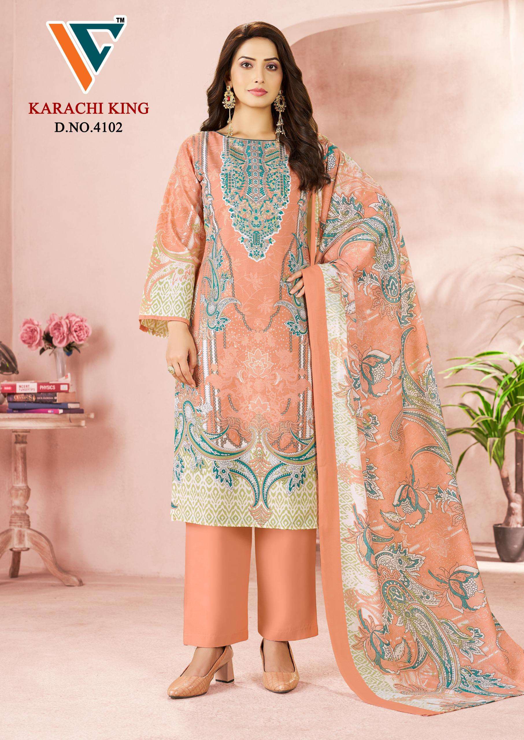 VANDANA CREATION KARACHI KING VOL 41 COTTON DIGITAL PRINT SALWAR SUIT