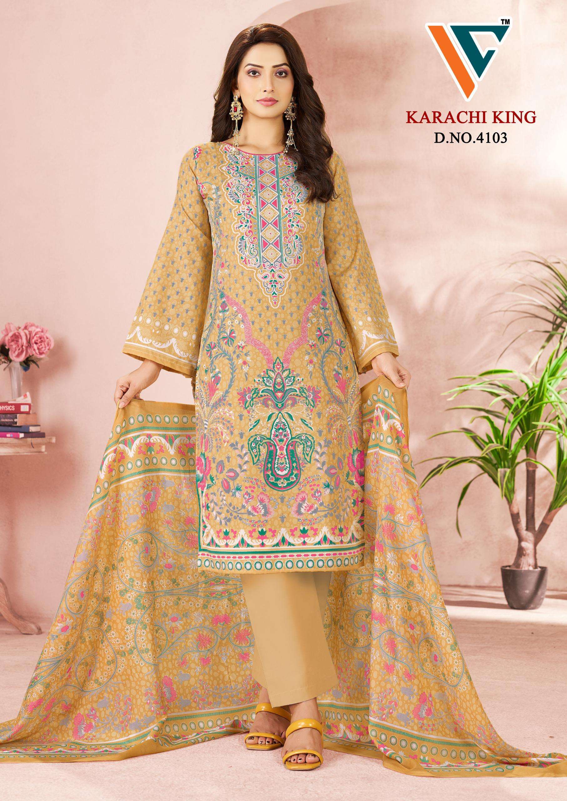 VANDANA CREATION KARACHI KING VOL 41 COTTON DIGITAL PRINT SALWAR SUIT