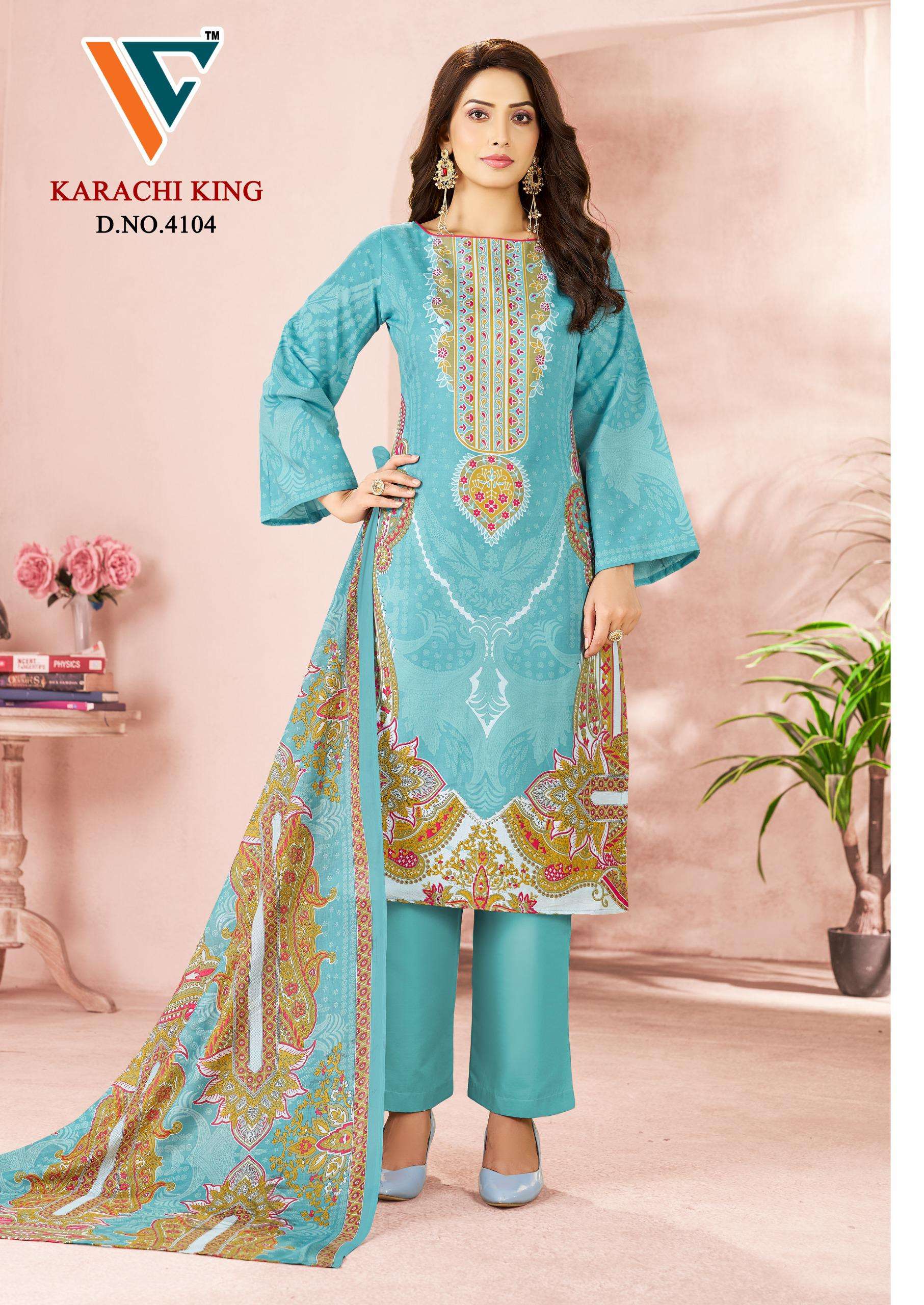 VANDANA CREATION KARACHI KING VOL 41 COTTON DIGITAL PRINT SALWAR SUIT