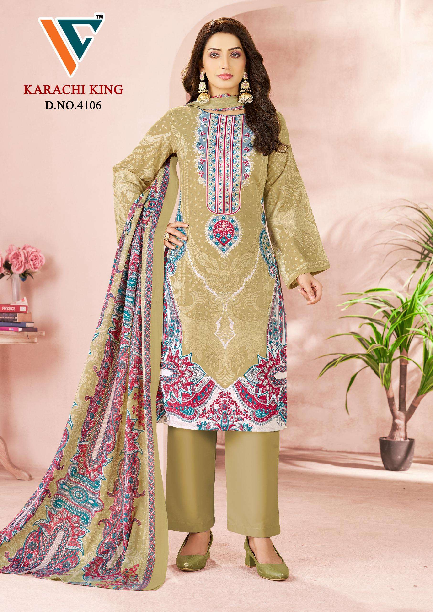 VANDANA CREATION KARACHI KING VOL 41 COTTON DIGITAL PRINT SALWAR SUIT