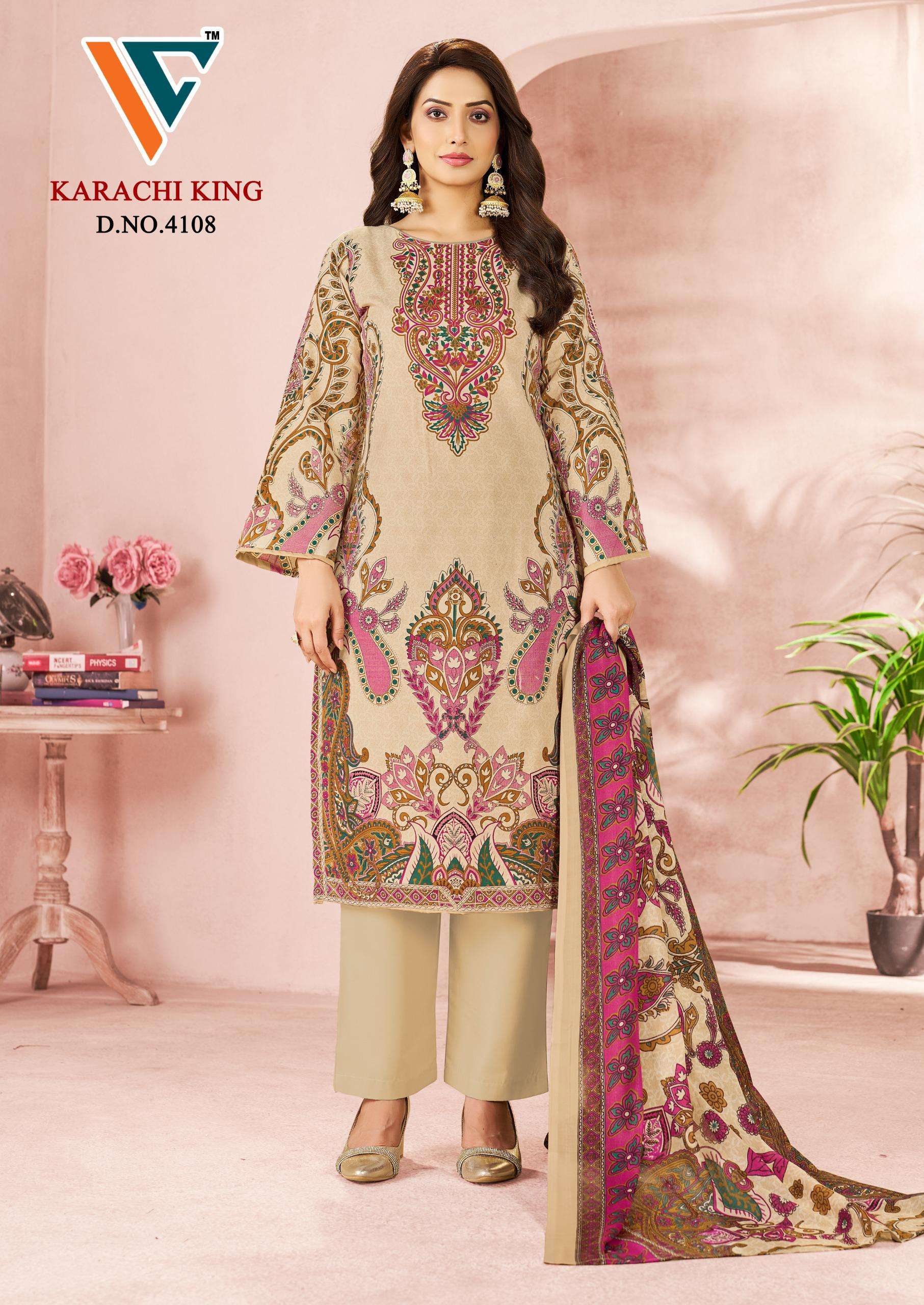 VANDANA CREATION KARACHI KING VOL 41 COTTON DIGITAL PRINT SALWAR SUIT