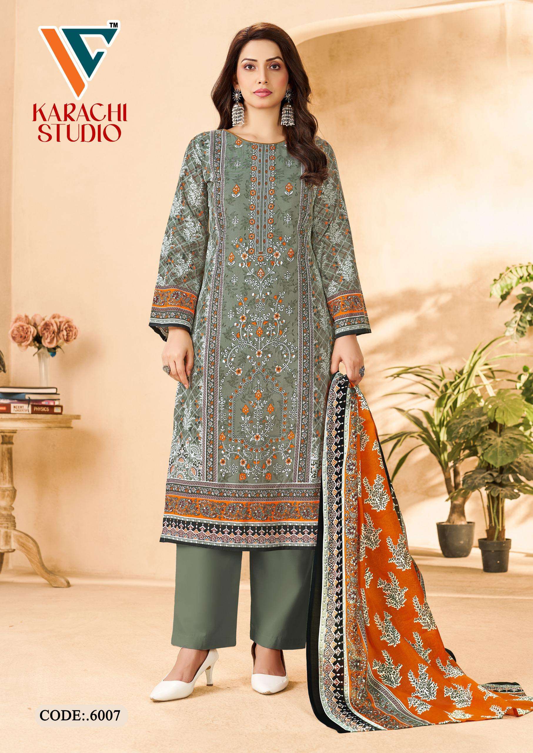 VANDANA‎‎‎‎ CREATION KARACHI STUDIO VOL 6 COTTON DIGITAL PRINTS SALWAR SUITS 