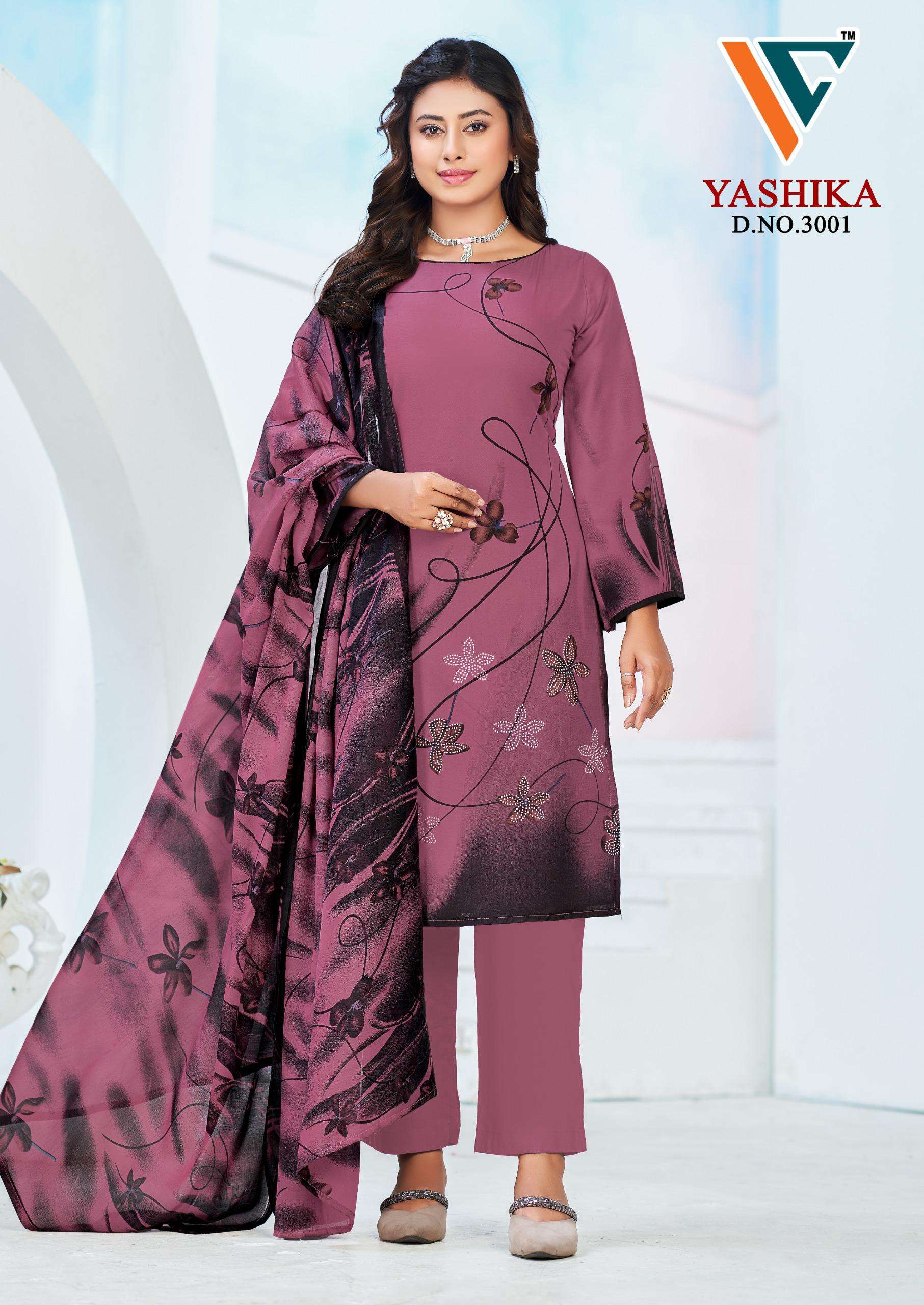 VANDANA CREATION YASHIKA VOL 3 COTTON PRINT WITH FANCY SWAROVSKI WORK SUIT