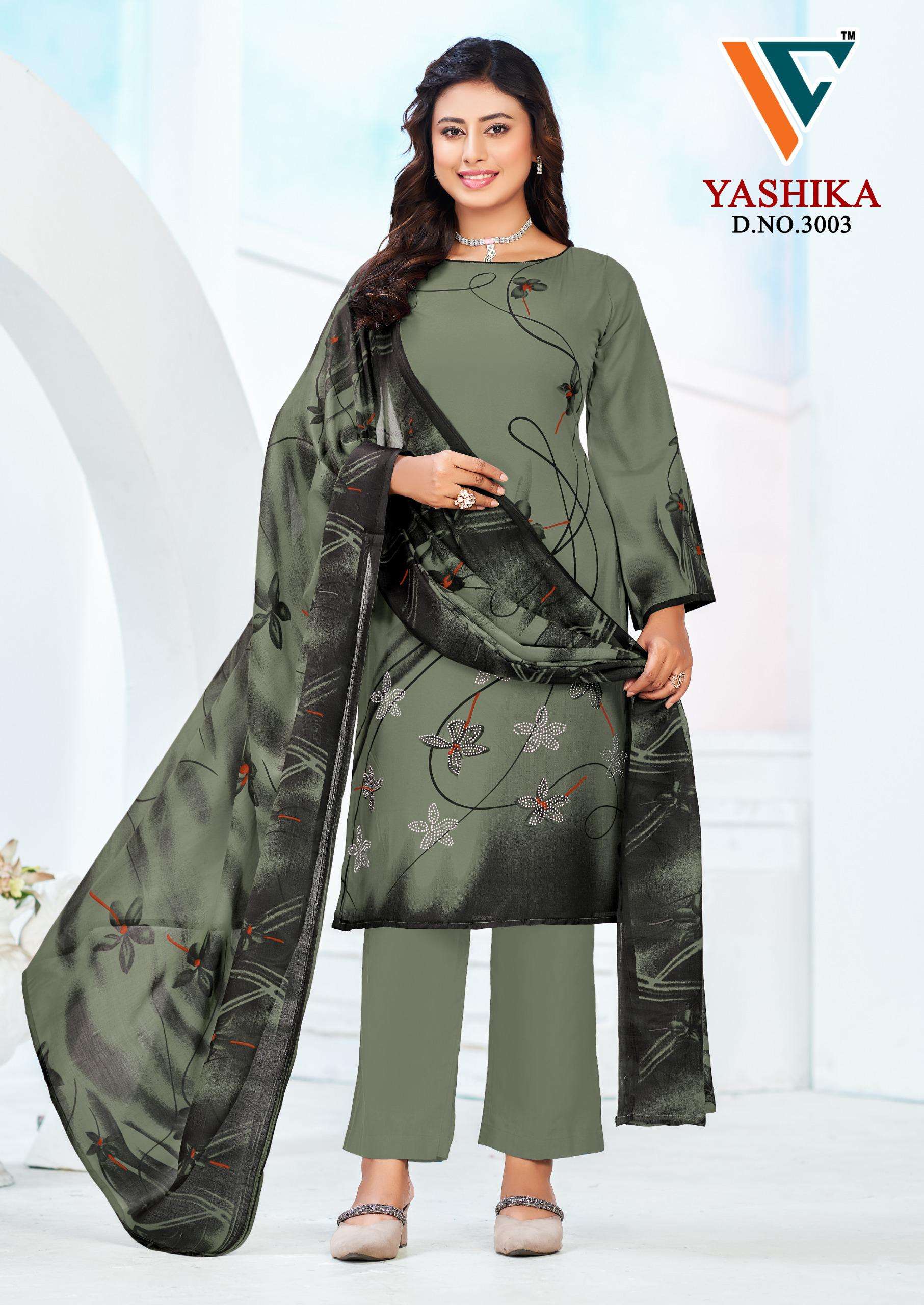 VANDANA CREATION YASHIKA VOL 3 COTTON PRINT WITH FANCY SWAROVSKI WORK SUIT