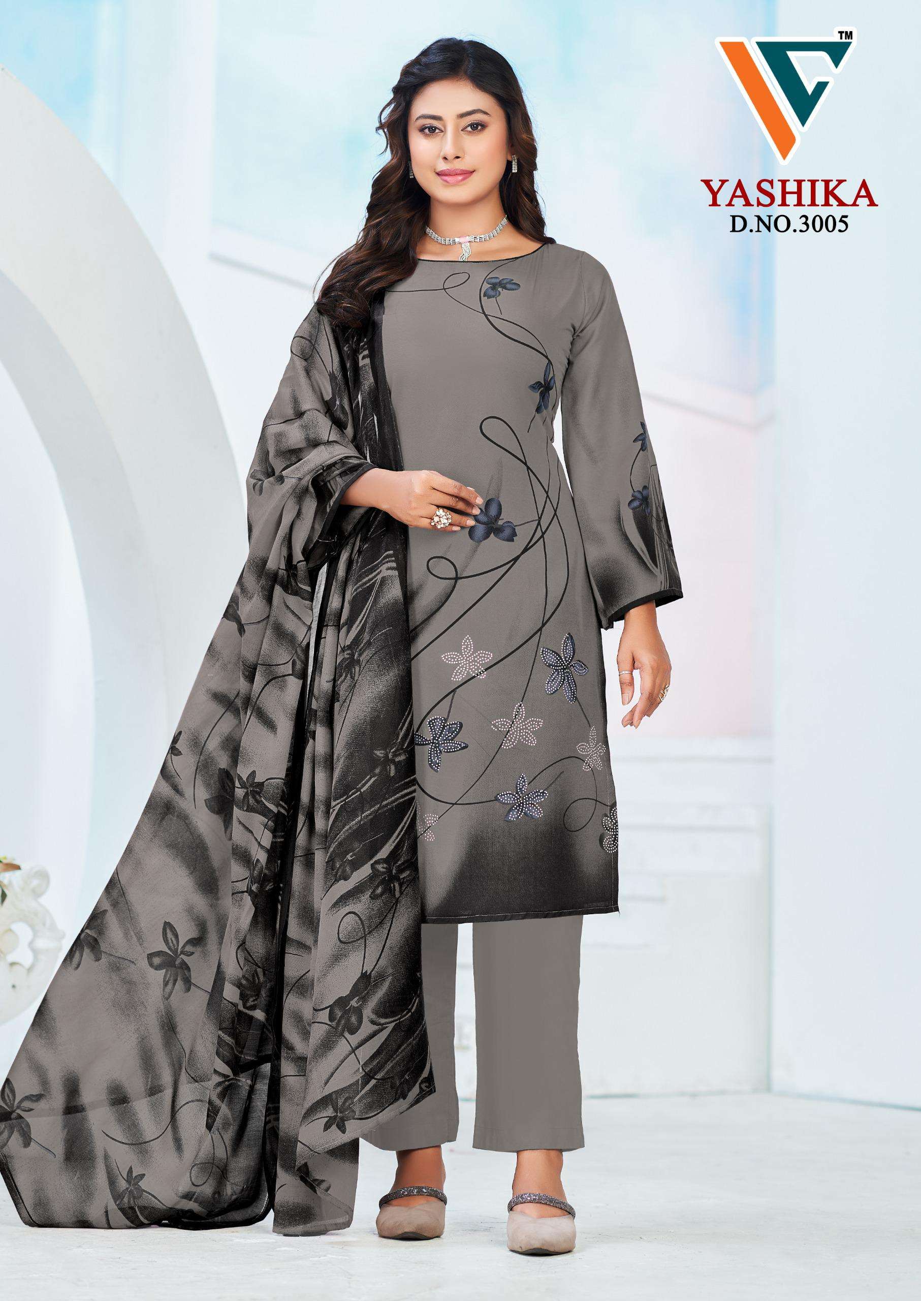 VANDANA CREATION YASHIKA VOL 3 COTTON PRINT WITH FANCY SWAROVSKI WORK SUIT