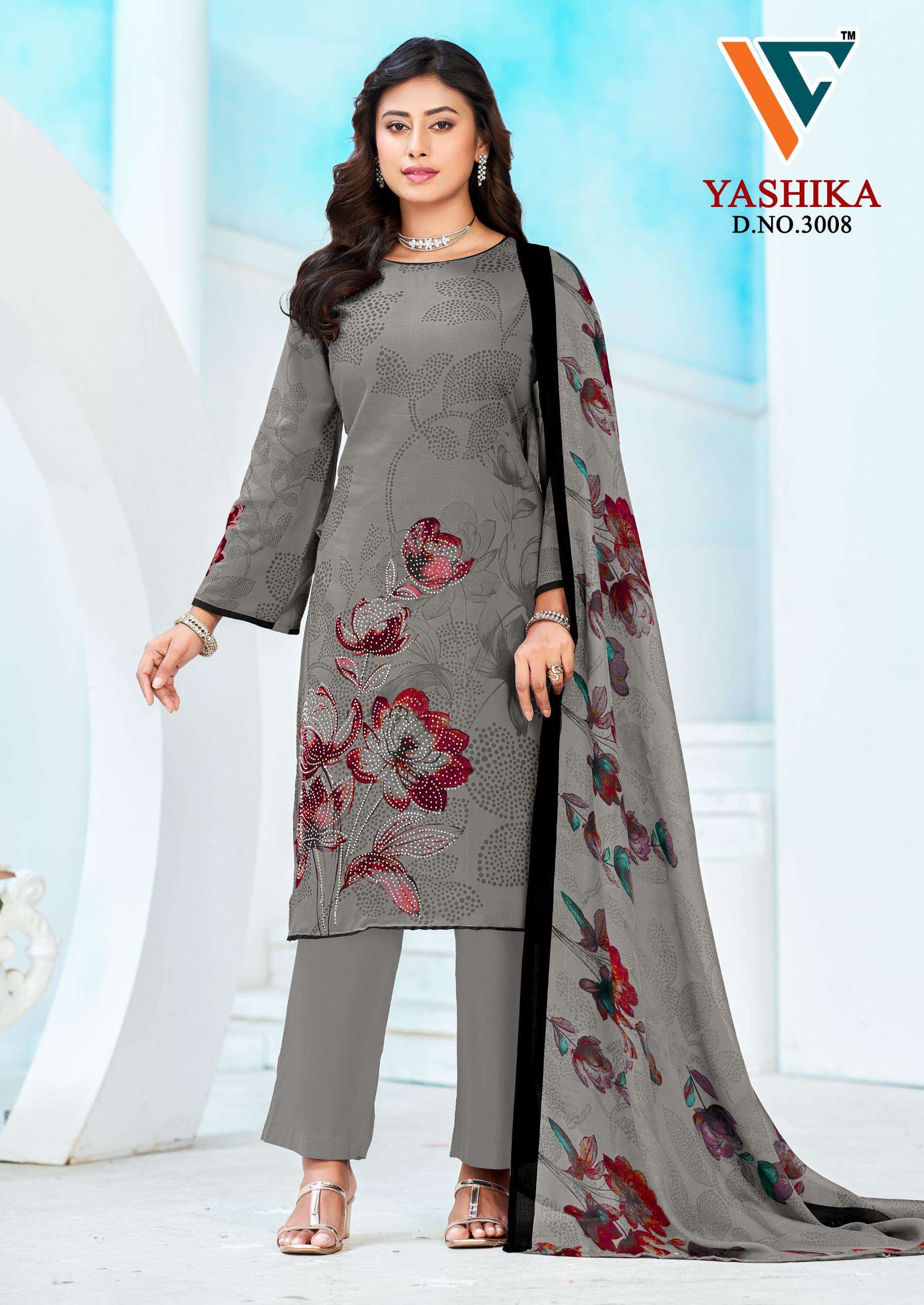 VANDANA CREATION YASHIKA VOL 3 COTTON PRINT WITH FANCY SWAROVSKI WORK SUIT