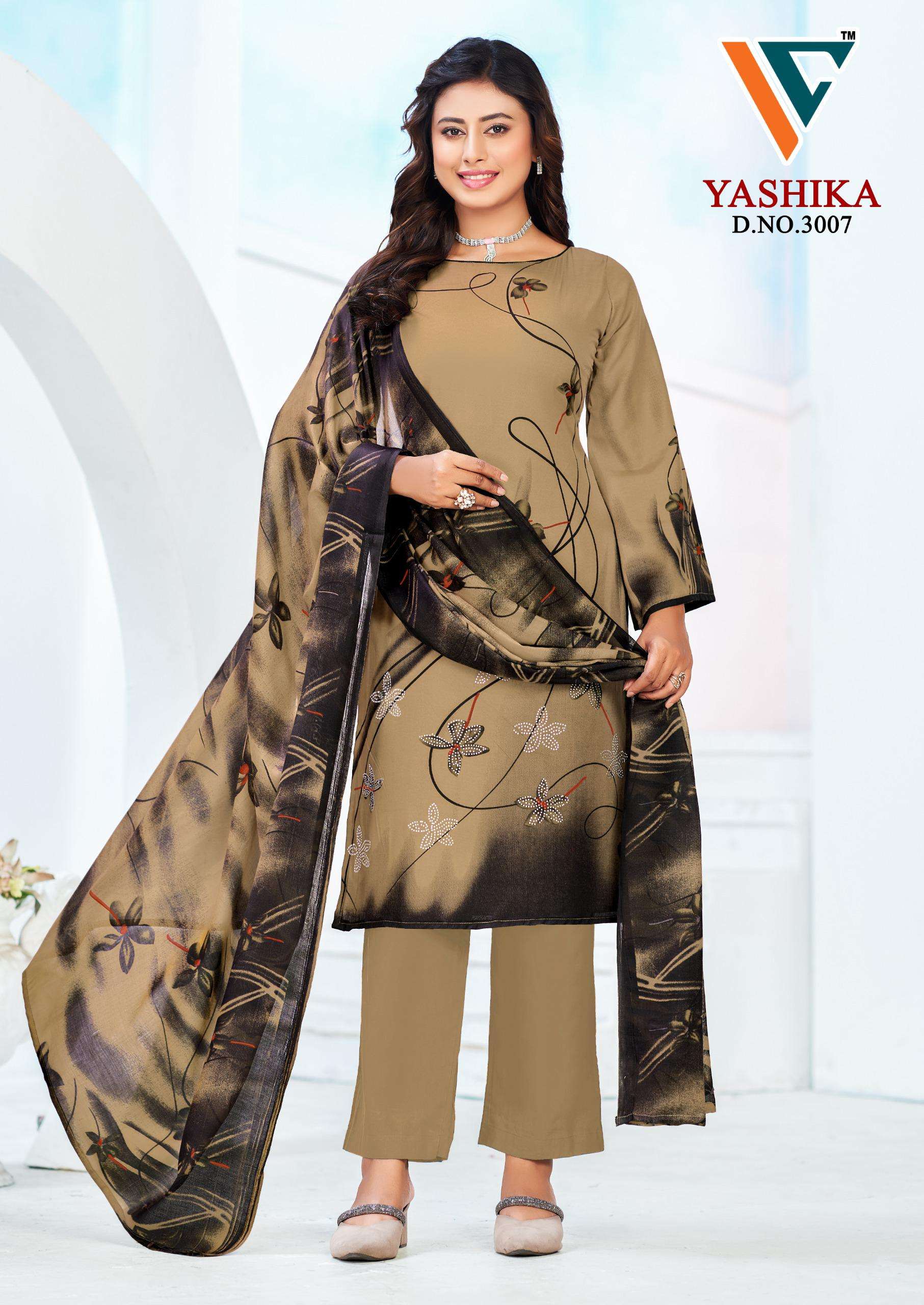 VANDANA CREATION YASHIKA VOL 3 COTTON PRINT WITH FANCY SWAROVSKI WORK SUIT