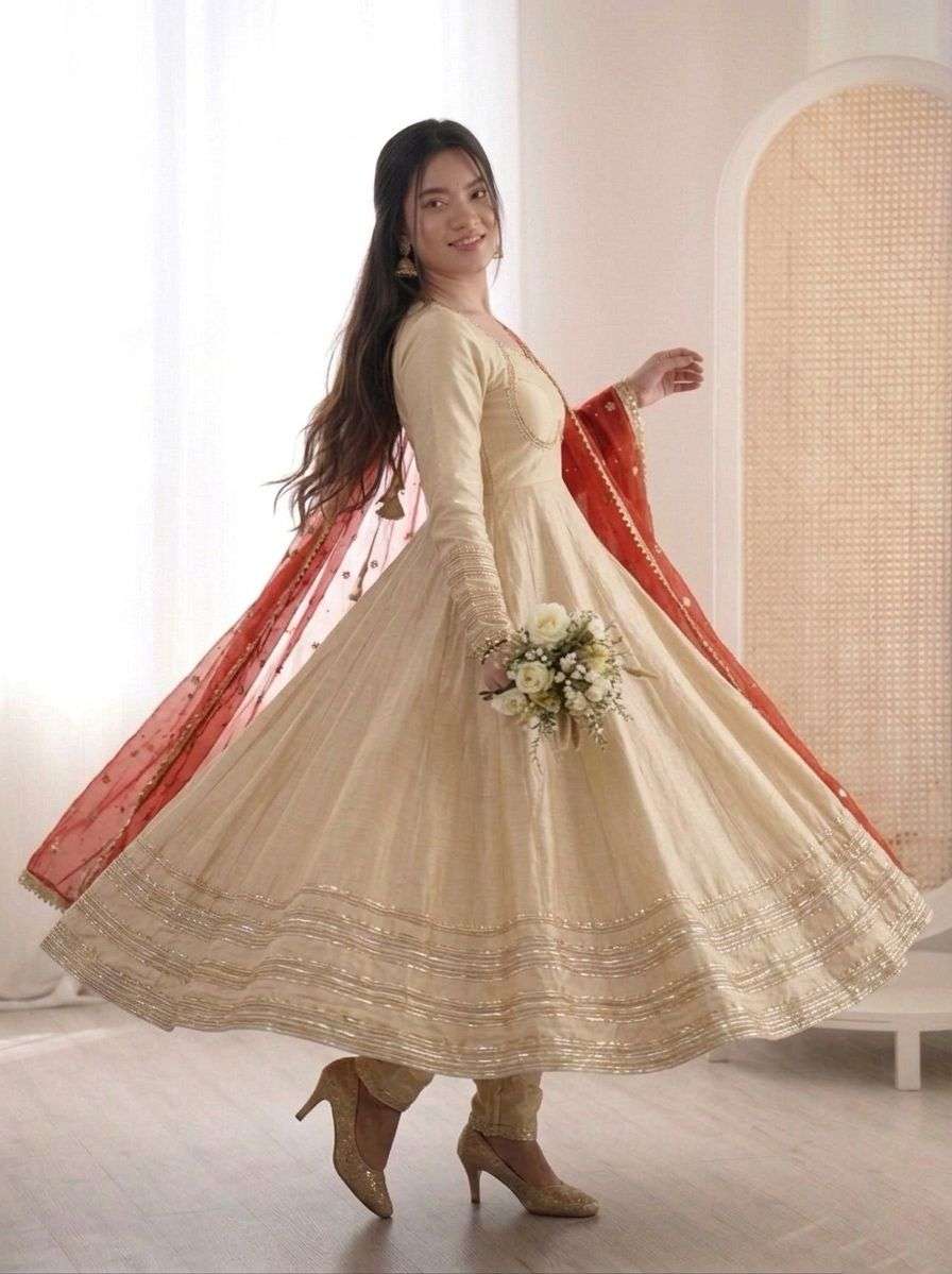 ZF 5017 COSMOS FABRIC DESIGNER PARTY WEAR GOWN BOTTOM AND DUPATTA SET