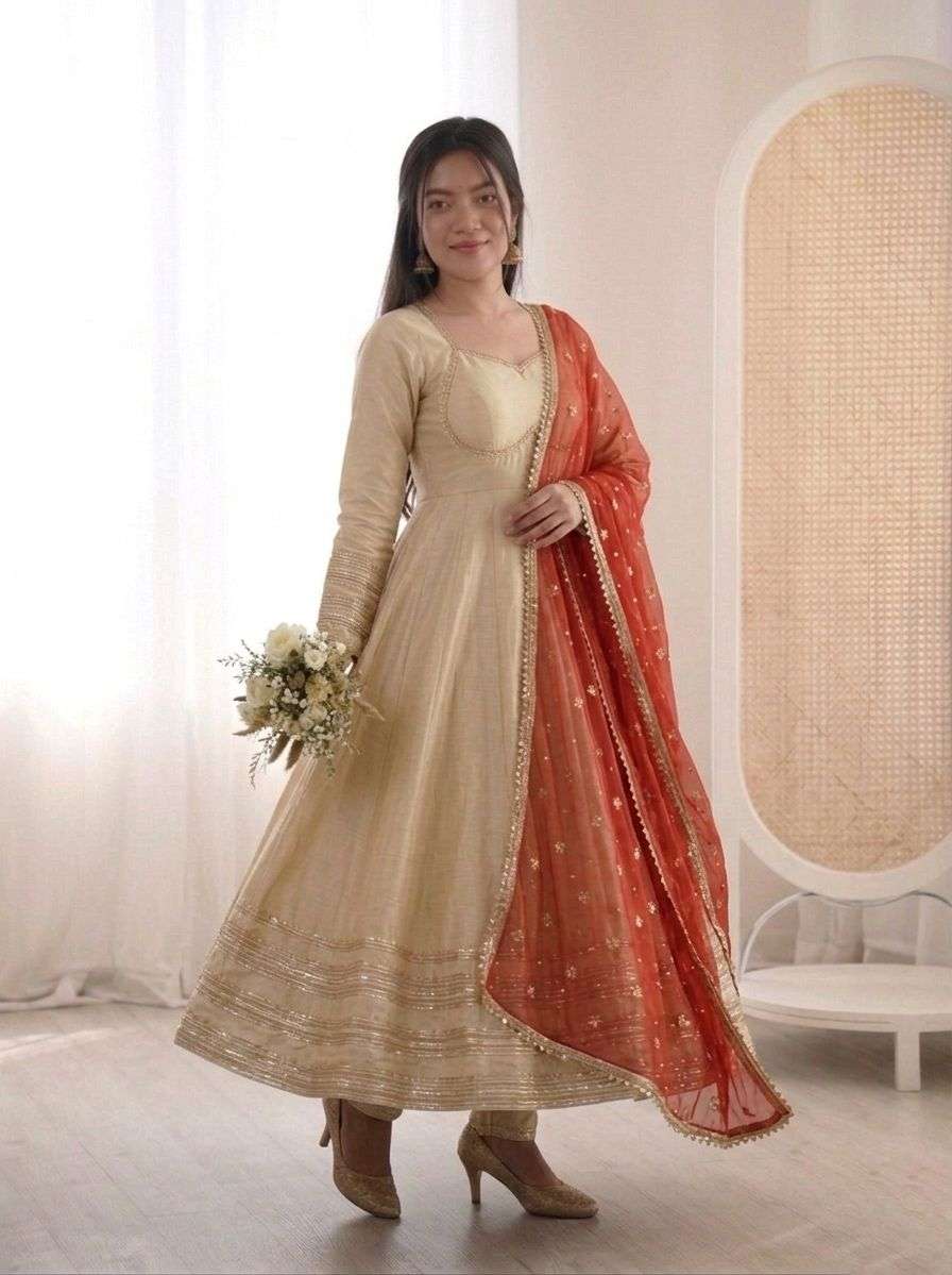 ZF 5017 COSMOS FABRIC DESIGNER PARTY WEAR GOWN BOTTOM AND DUPATTA SET