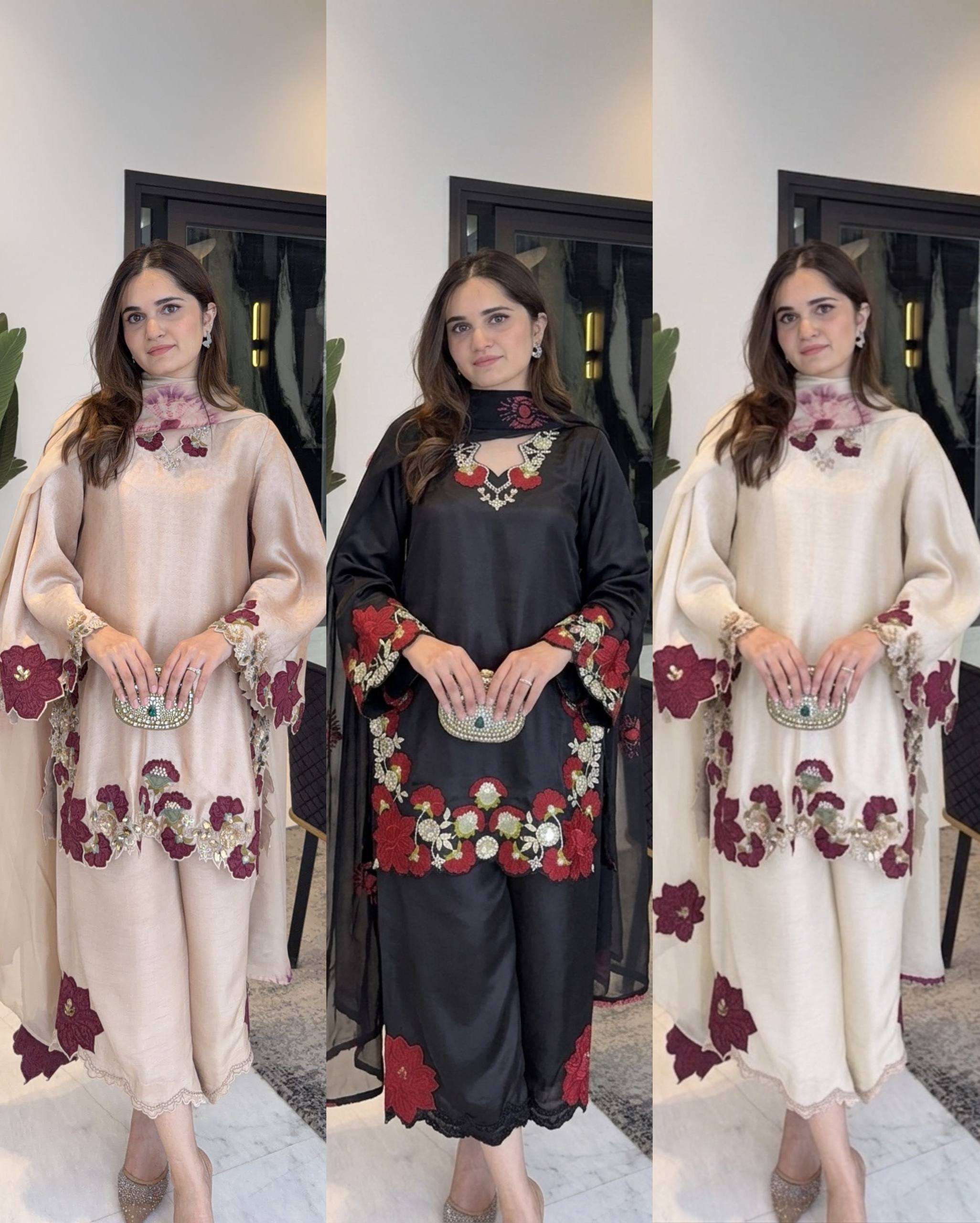 ZSR 3171 ROMAN SILK FABRICS GORGEOUS LOOK DESIGNER LADIES SUIT