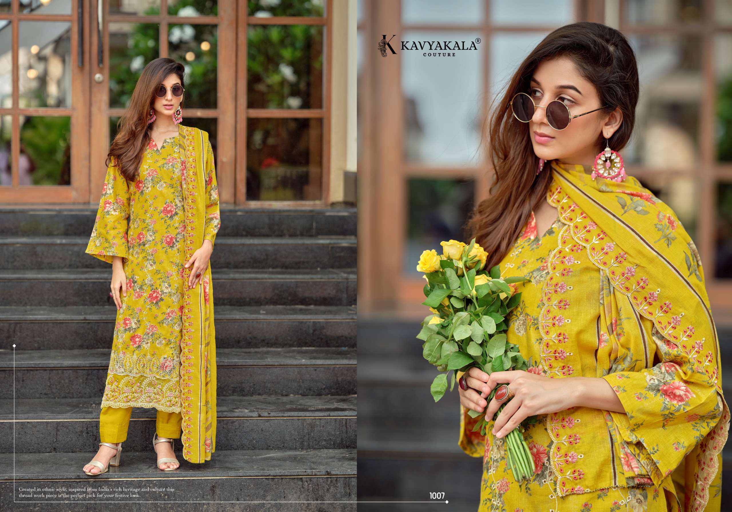 ‎‎ KAVYA‎‎ KALA COUTURE NIRMOHI VOL 4 LAWN COTTON PRINT WITH FANCY EMBROIDERY WORK SUIT