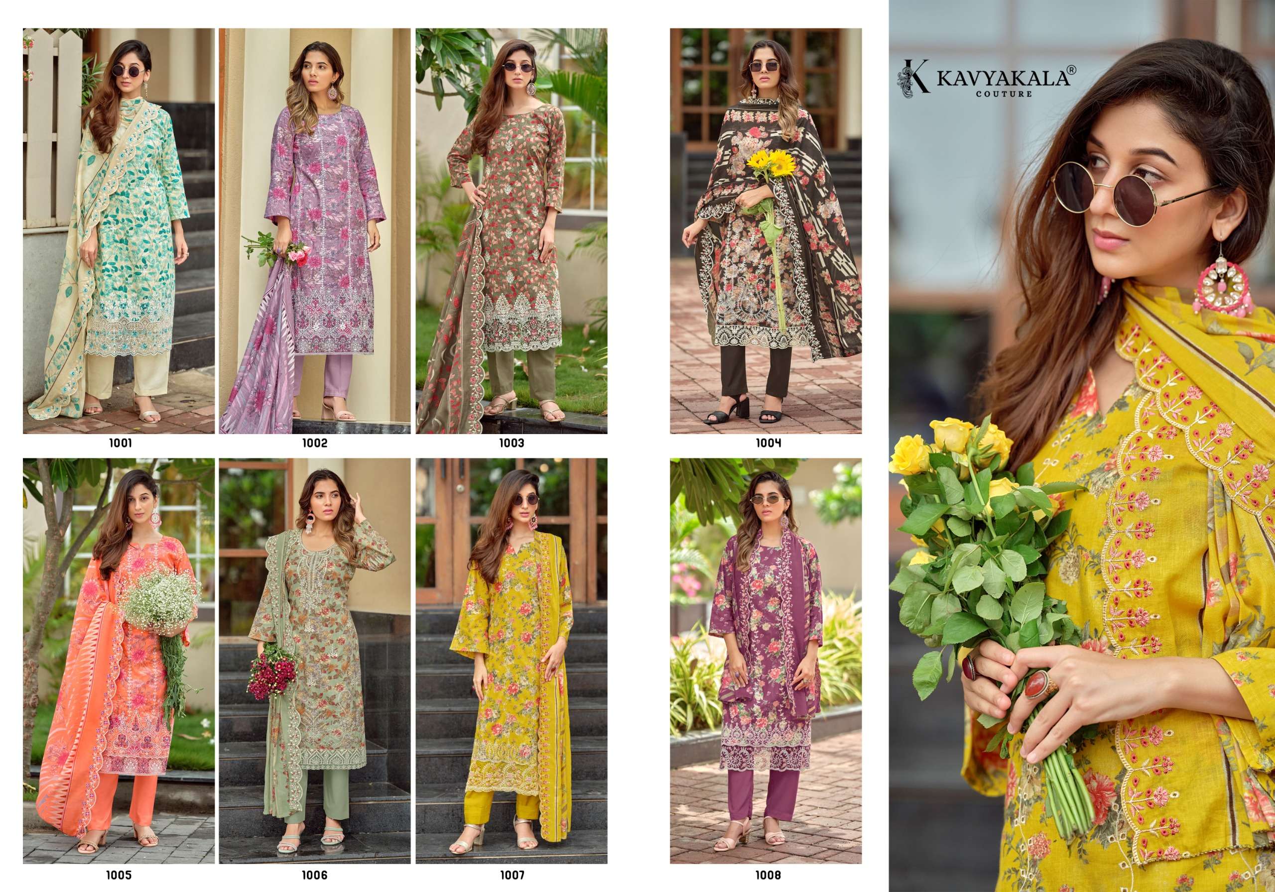 ‎‎ KAVYA‎‎ KALA COUTURE NIRMOHI VOL 4 LAWN COTTON PRINT WITH FANCY EMBROIDERY WORK SUIT