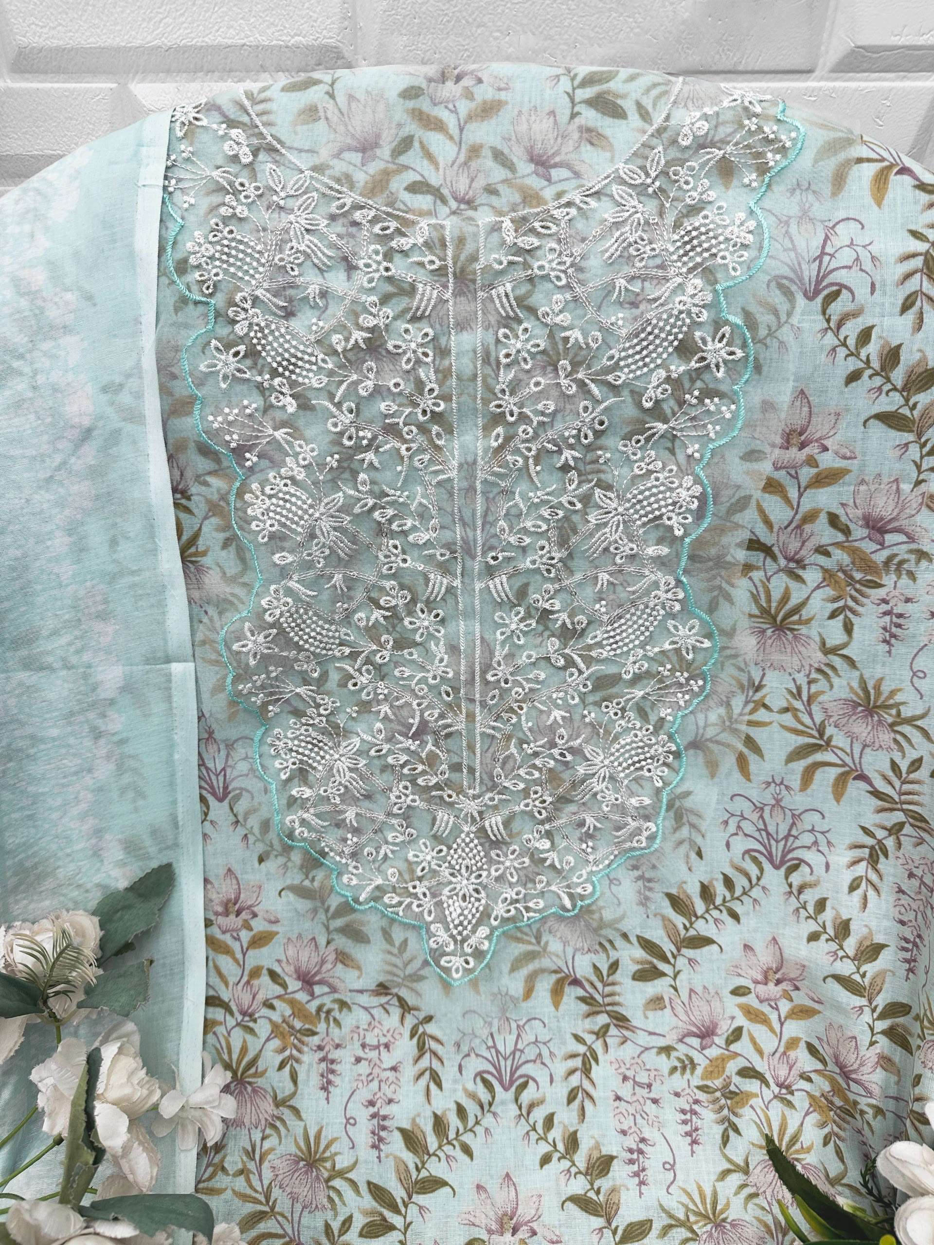 AASHA DESIGNER D NO 1226 COTTON PATCH EMBROIDERY WORK SALWAR KAMEEZ 