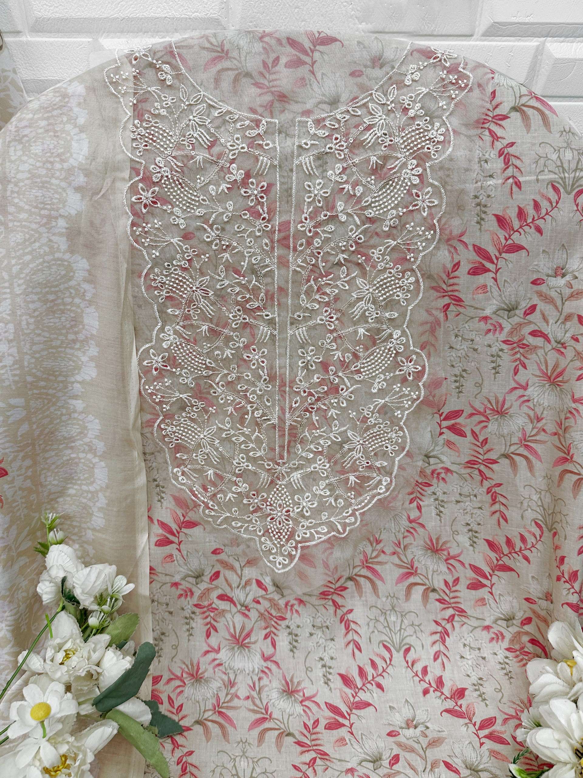 AASHA DESIGNER D NO 1226 COTTON PATCH EMBROIDERY WORK SALWAR KAMEEZ 