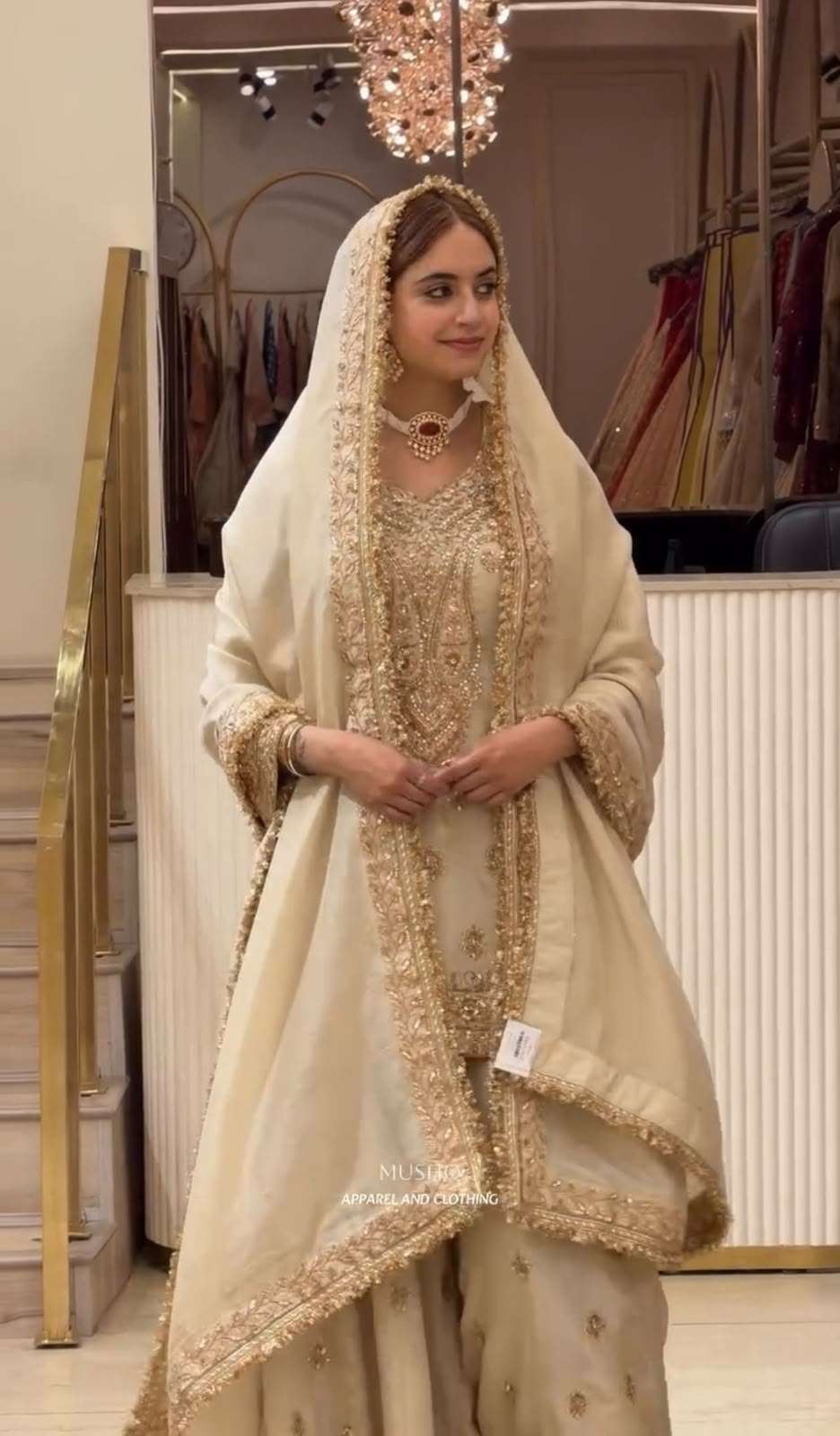 AD 236 SILK HEAVY EMBROIDERD DESIGNER FUNCTION WEAR LADIES SUIT