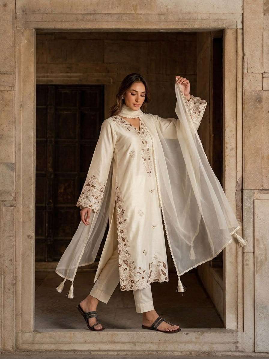 AD 237 BEAUTIFUL DESIGNER LOOK PARTY WEAR LADIES PAKISTANI STYLE SUIT