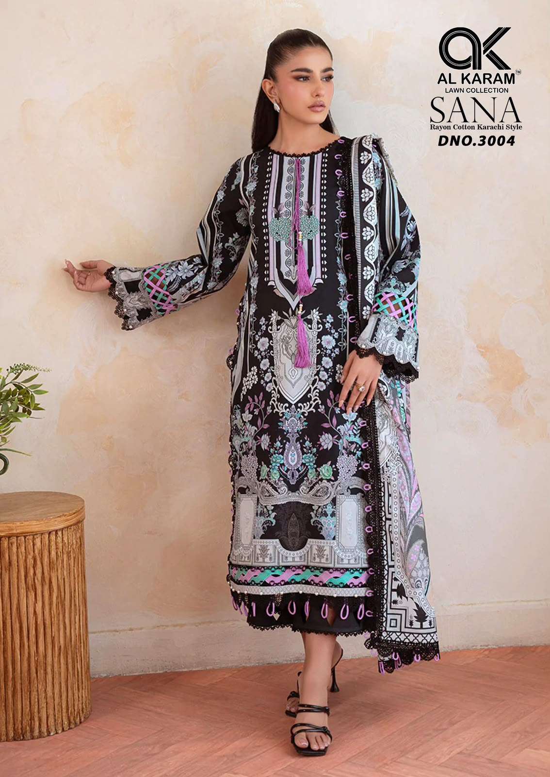 AL KARAM SANA VOL 3 RAYON COTTON DIGITAL PRINT SALWAR SUIT
