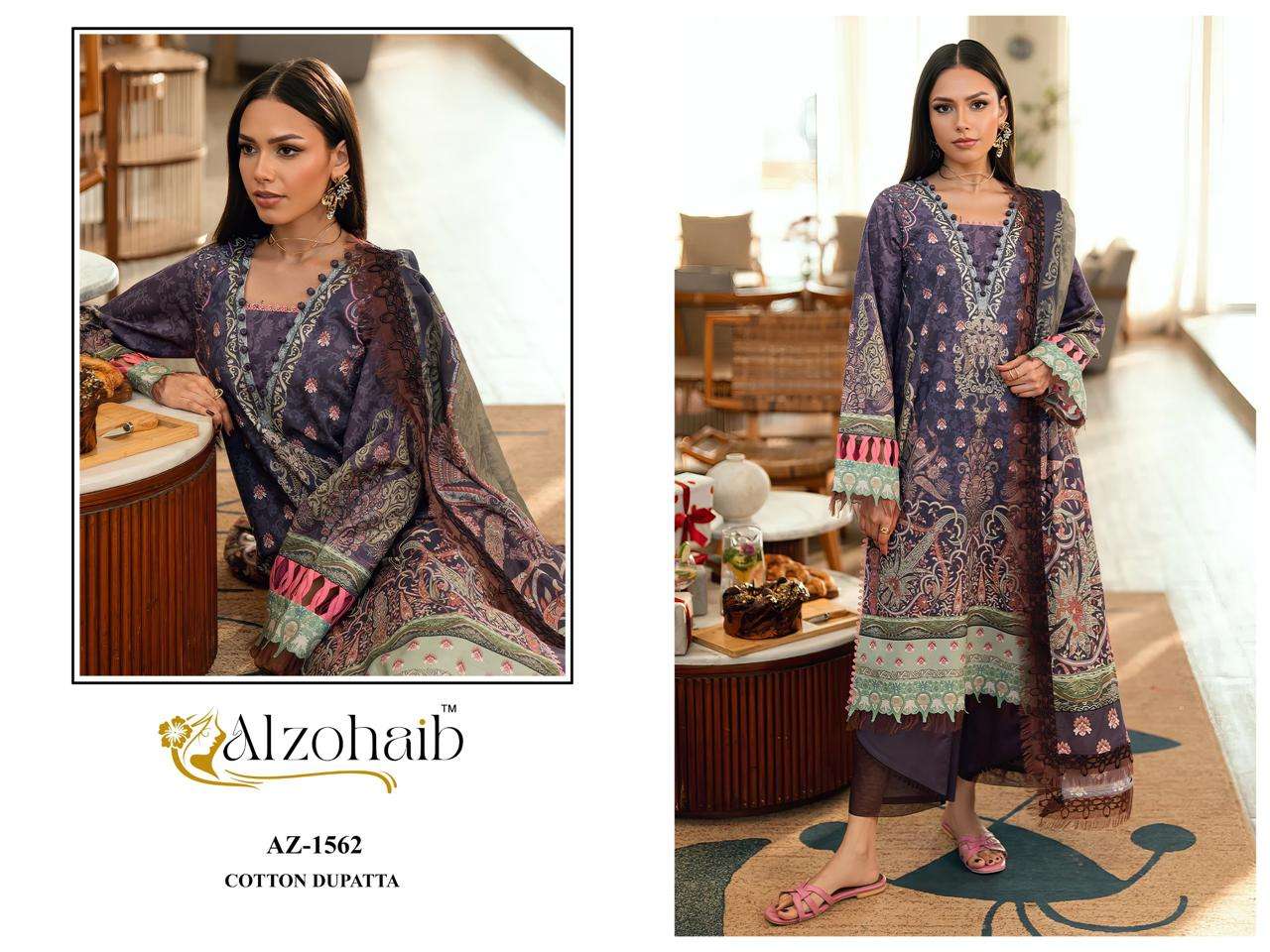 AL ZOHAIB RAHMA VOL 1 COTTON PATCH EMBROIDERY WORK SALWAR KAMEEZ 