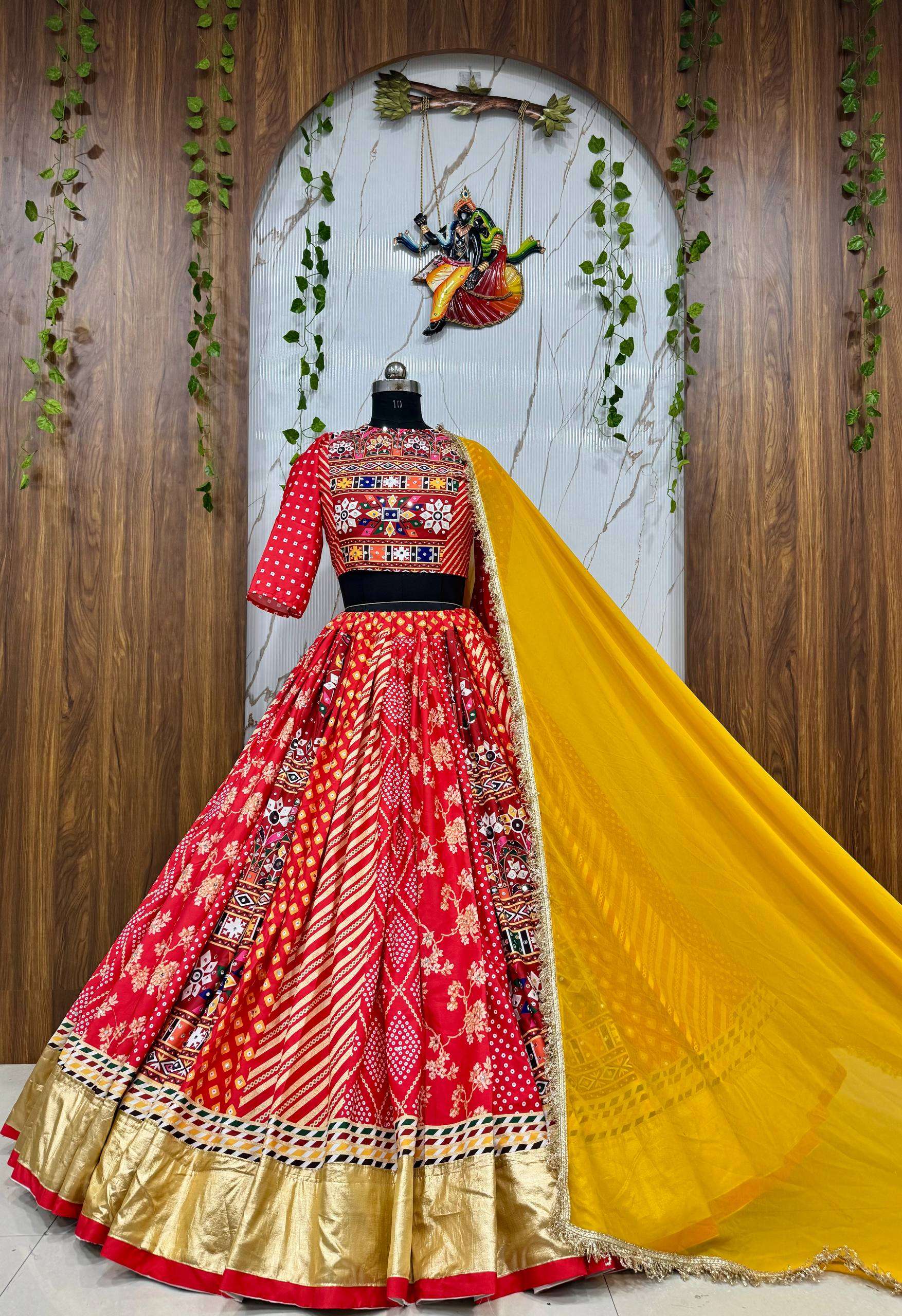 ALC 183 MUSLIN COTTON DESIGNER NAVRATRI  SPECIAL CHANIYA CHOLI COLLECTION