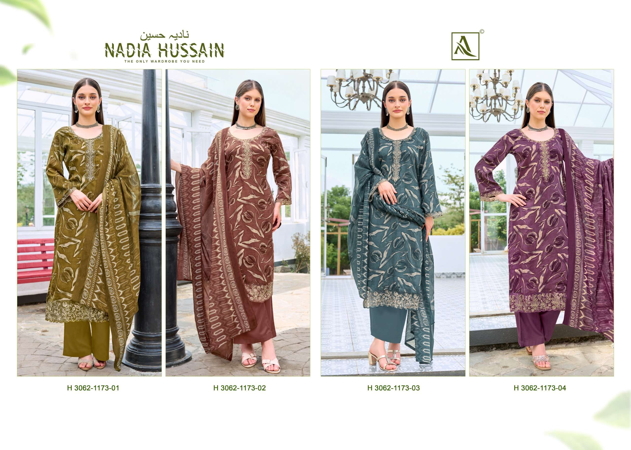 ALOK SUITS NADIA HUSSAIN JAM COTTON DIGITAL PRINTS WITH FANCY EMBROIDERY WORK SUIT