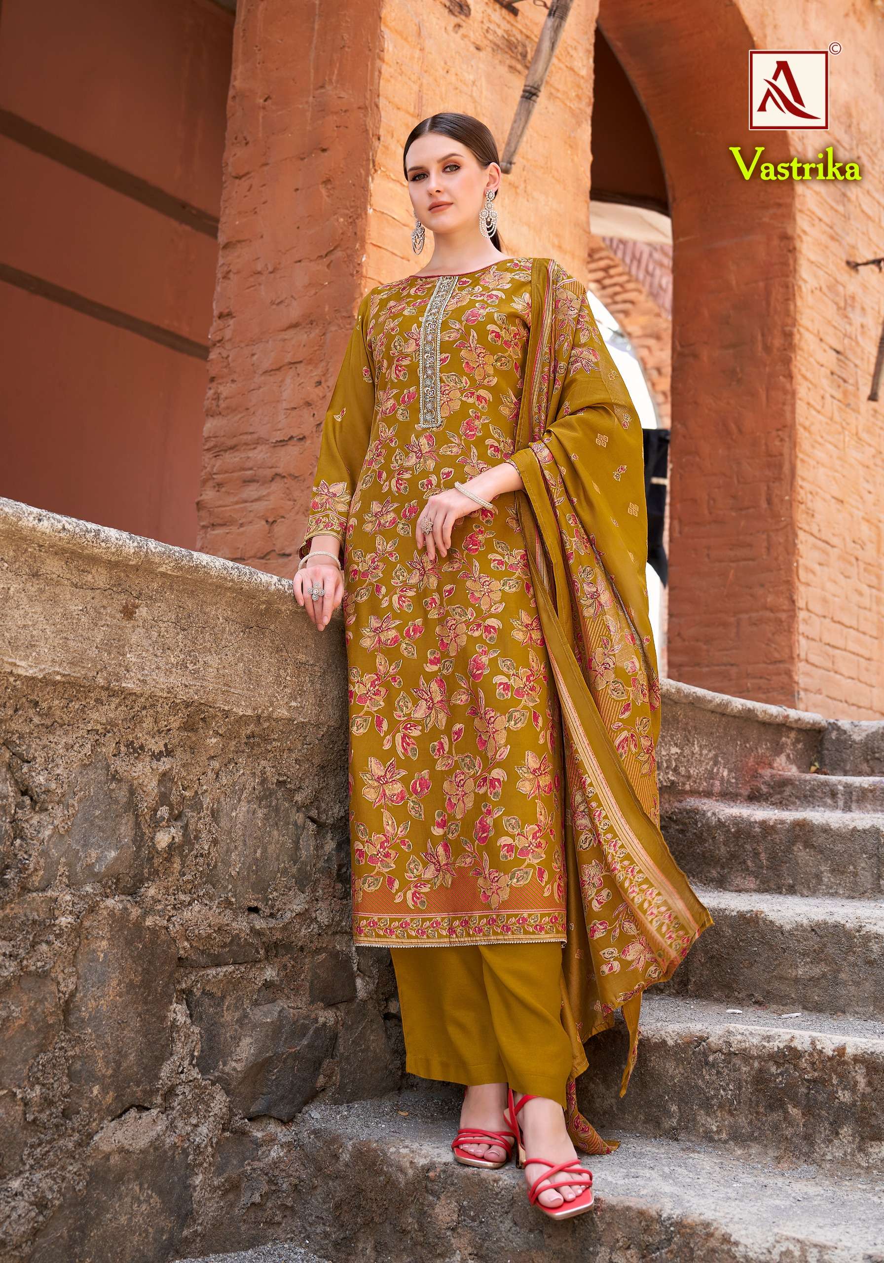 ALOK SUITS VASTRIKA VISCOSE FANCY DESIGNER WORK SUIT