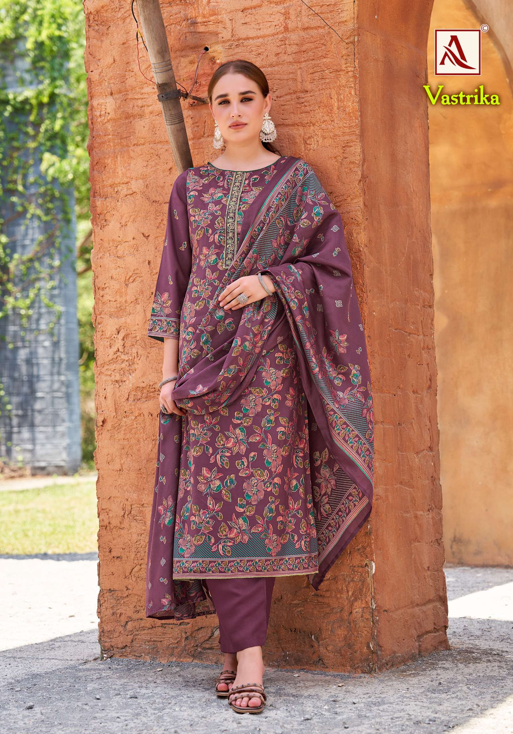 ALOK SUITS VASTRIKA VISCOSE FANCY DESIGNER WORK SUIT