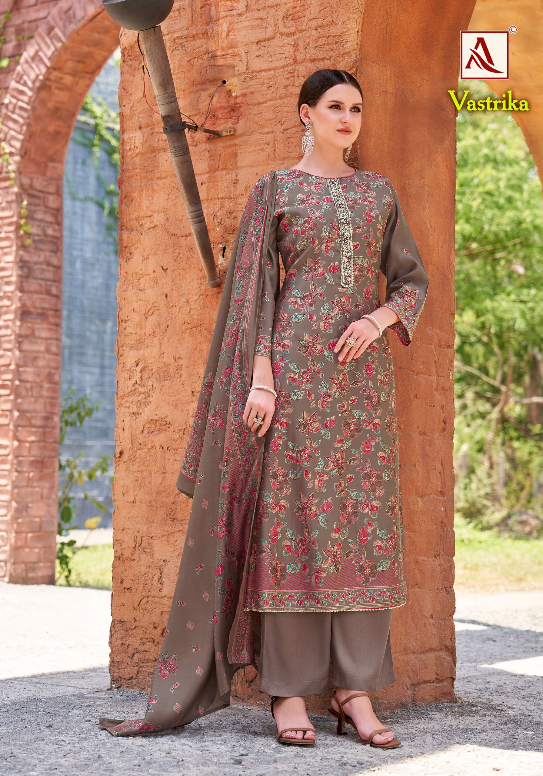 ALOK SUITS VASTRIKA VISCOSE FANCY DESIGNER WORK SUIT