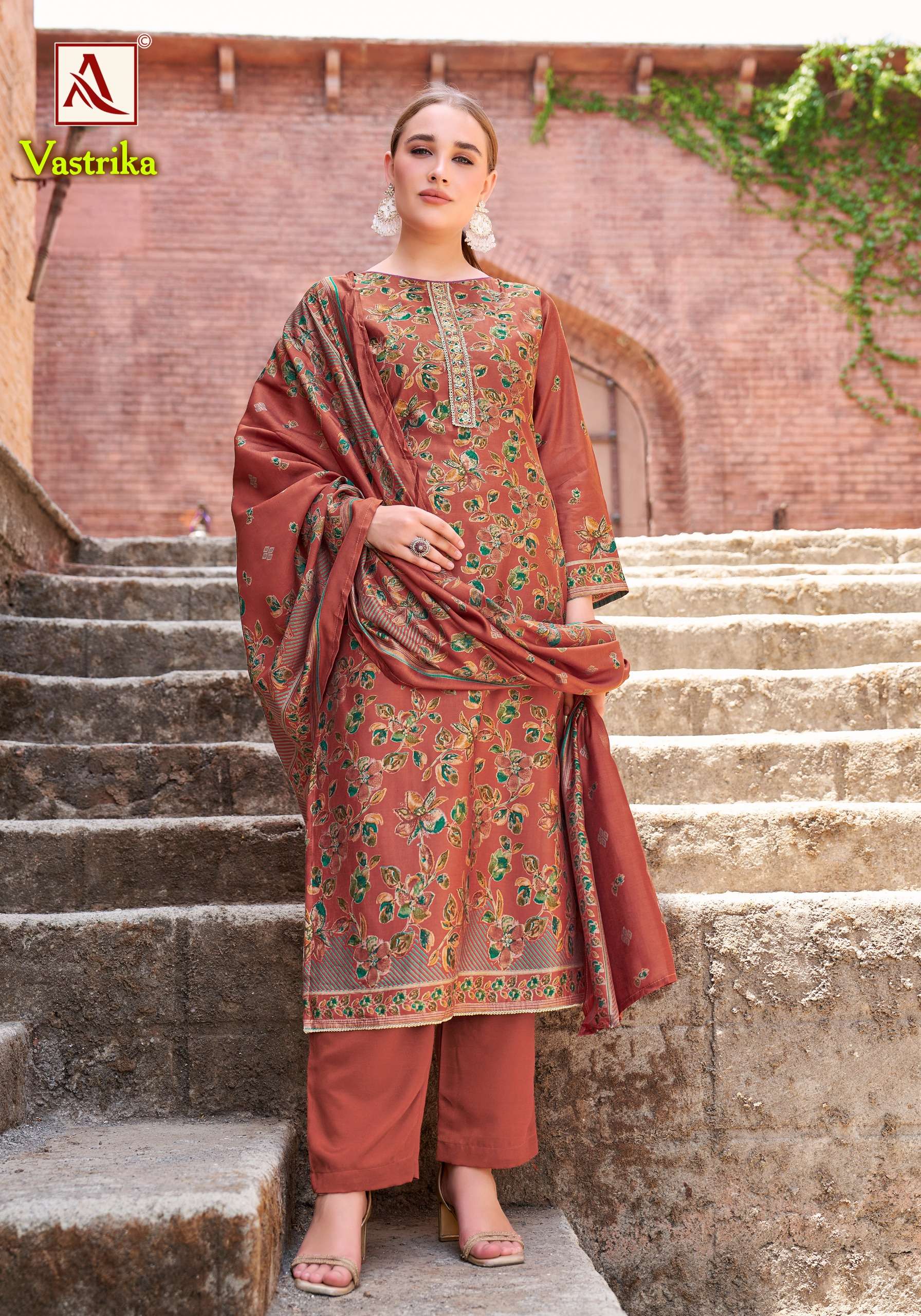 ALOK SUITS VASTRIKA VISCOSE FANCY DESIGNER WORK SUIT