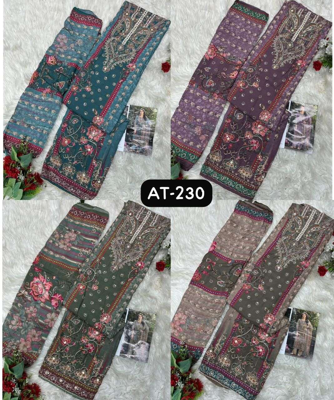 AMRUTVELA AT 230 VISCOSE DIGITAL PRINT WITH DESIGNER WORK SUIT