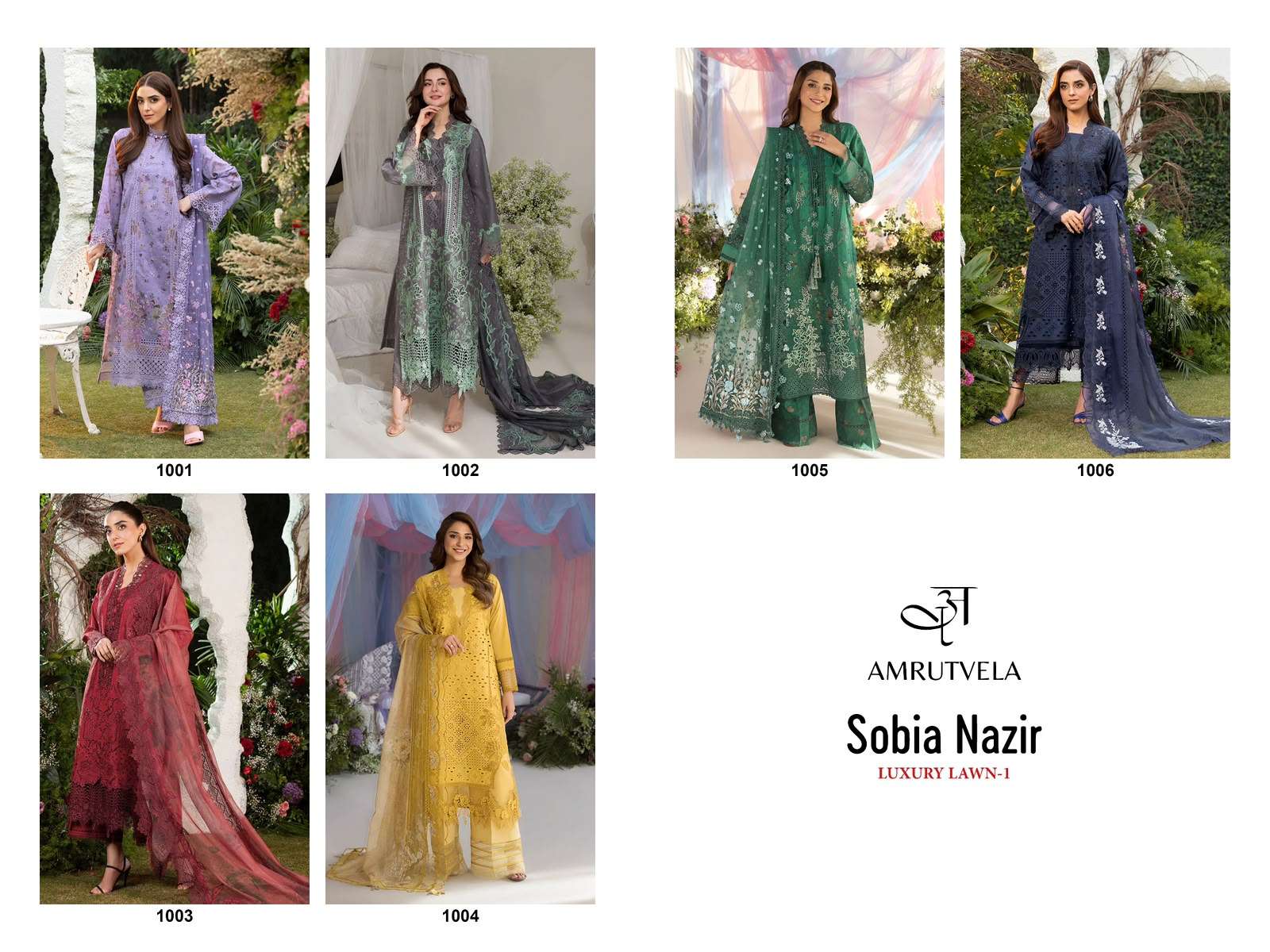 AMRUTVELA SOBIA NAZIR COTTON HEAVY EMBROIDERY DESIGNER WORK PAKISTANI SUIT
